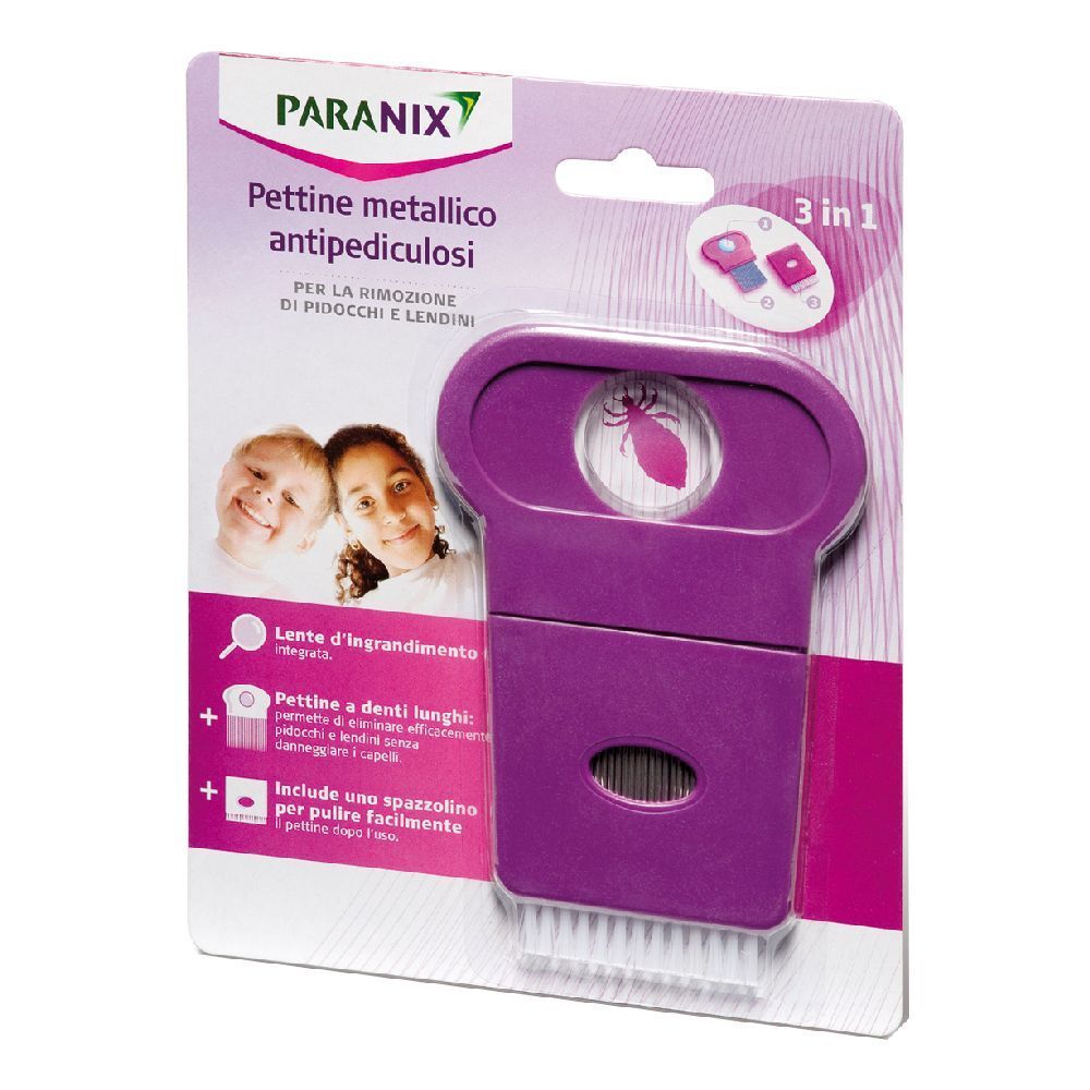 Paranix Pettine Metallico Antipediculosi 3 in 1