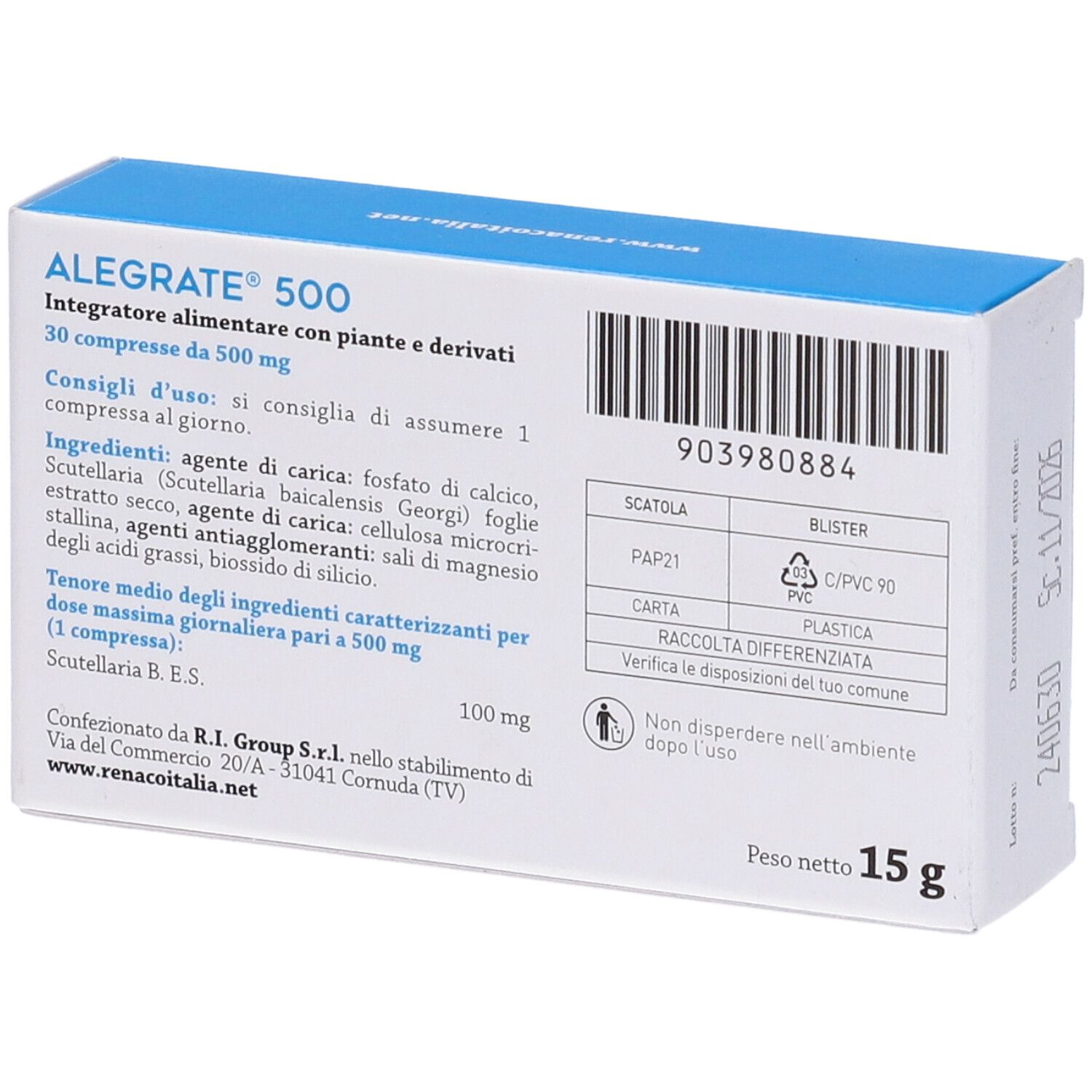 Alegrate 500 30 Compresse