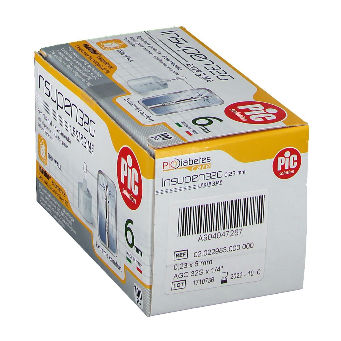 Pic Solution Aghi per Penna da Insulina 6 mm