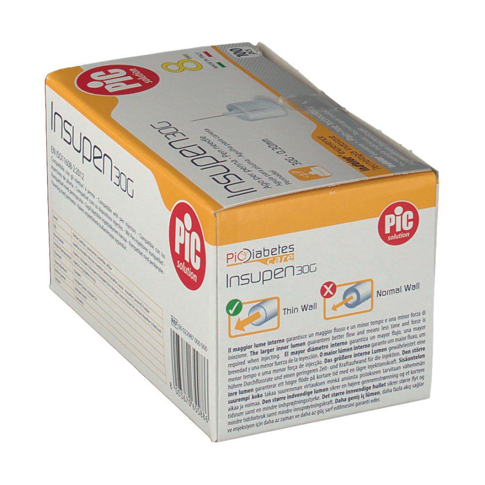 Pic Solution Aghi per Penna da Insulina 30 G 8 mm