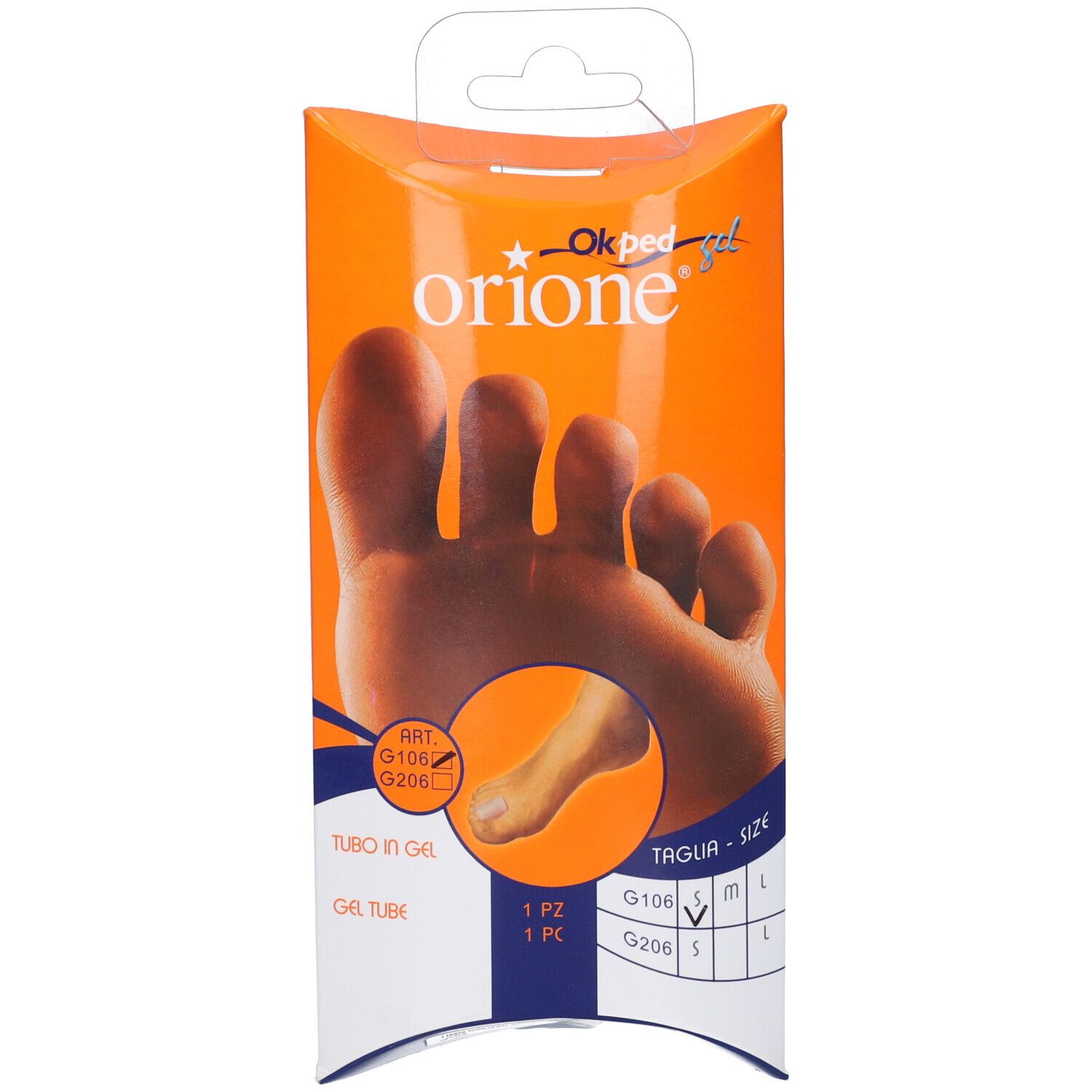 Orione Ok Ped G106 Tubo Proteggi Dita Gel Polimero Rivestito S 1 Pezzo