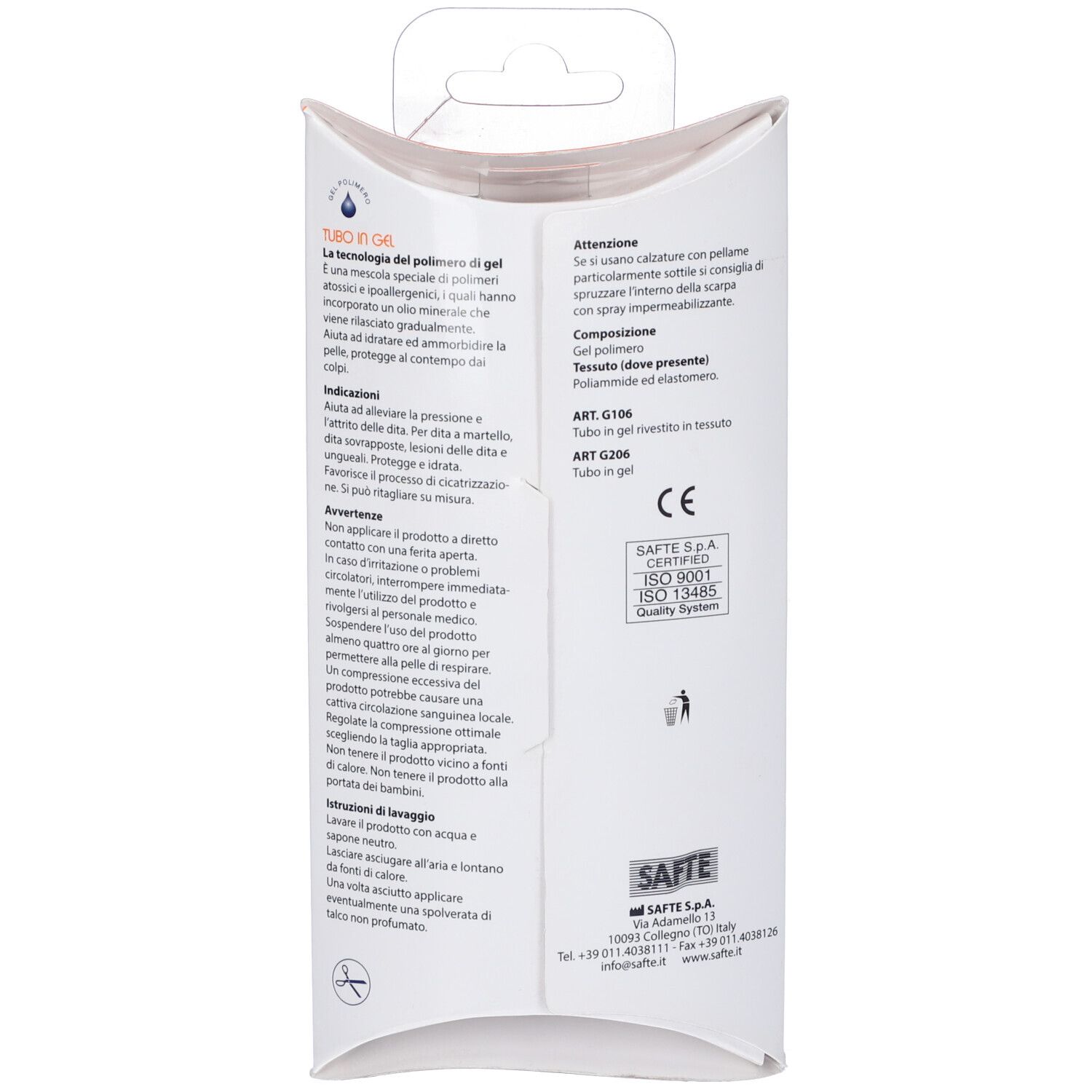 Orione Ok Ped G106 Tubo Proteggi Dita Gel Polimero Rivestito S 1 Pezzo