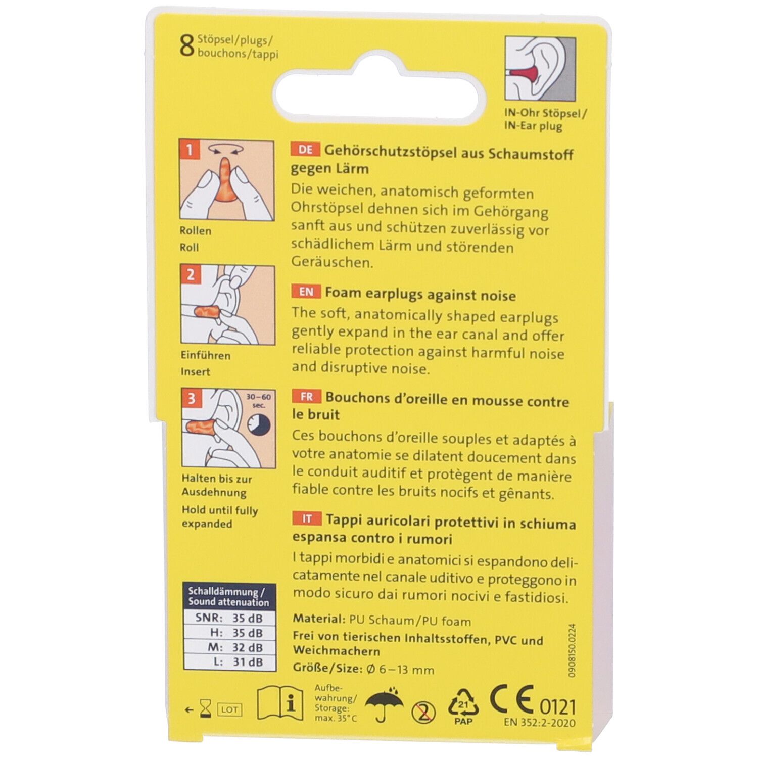 Tappo Auricolare Ohropax Color
