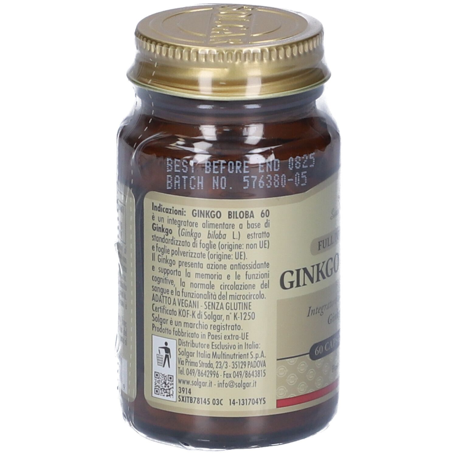 SOLGAR® Ginkgo Biloba 60