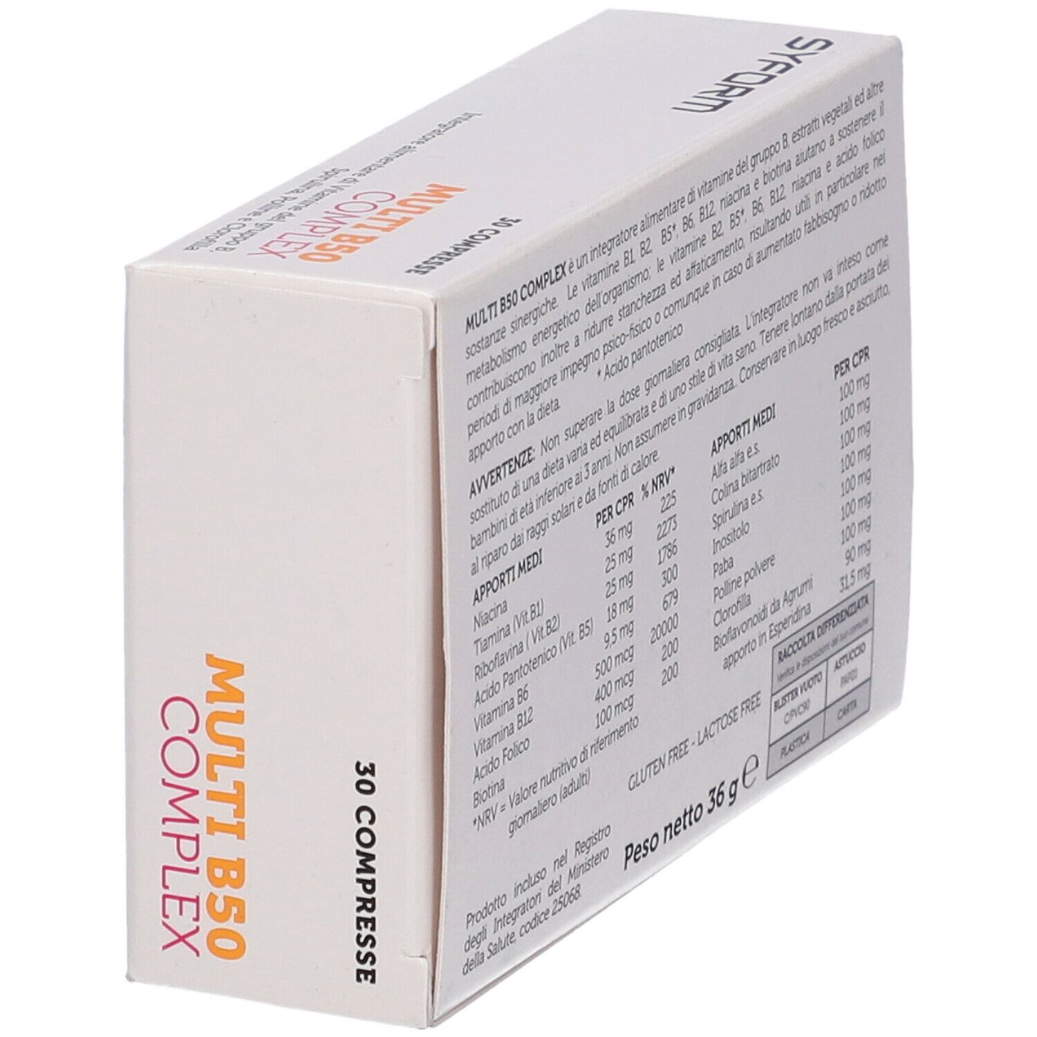 Multi B50 Complex 30 Compresse Da 1200 Mg
