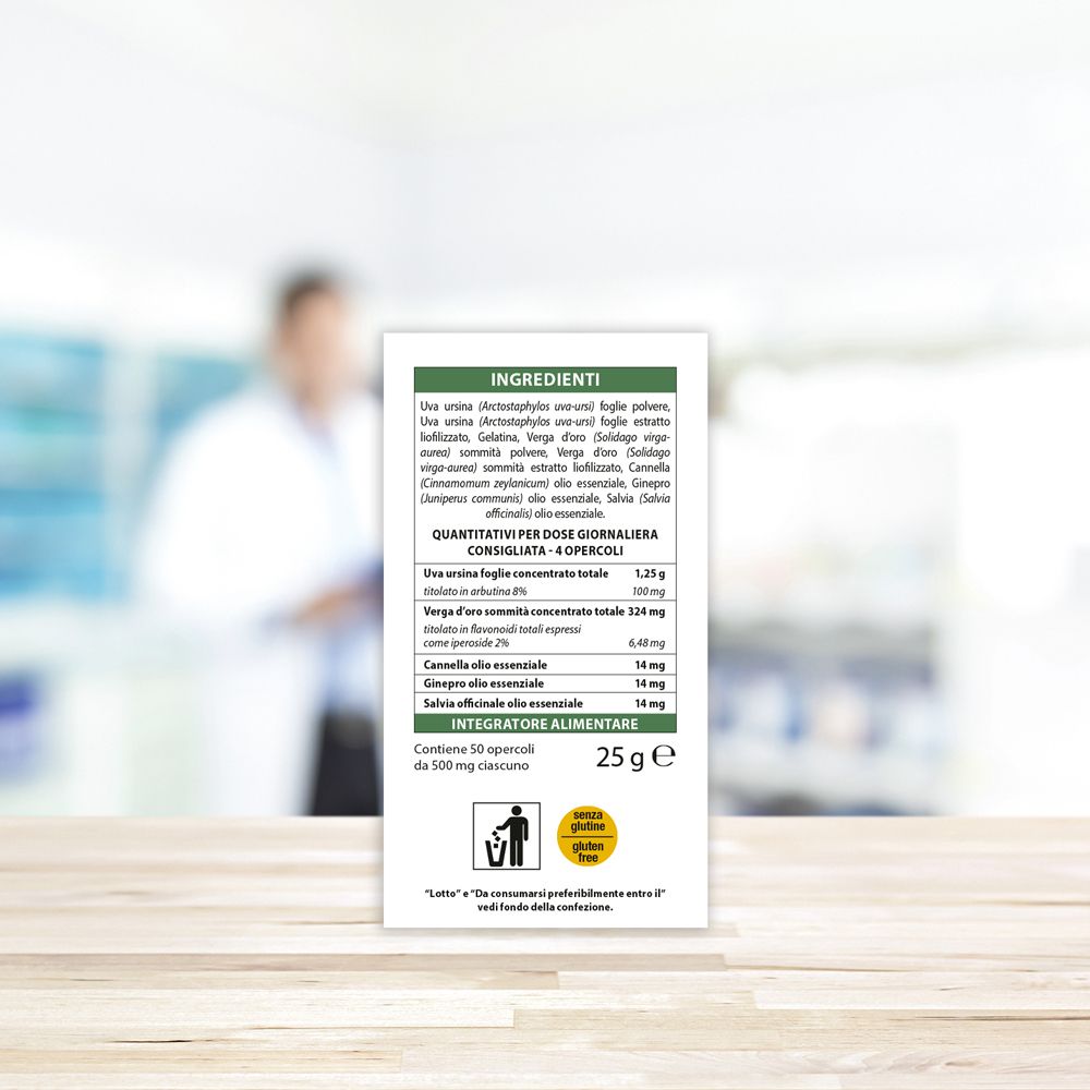 Retro scatola Cistilene. Elenco ingredienti e informazioni nutrizionali. Testo italiano. 25 g.