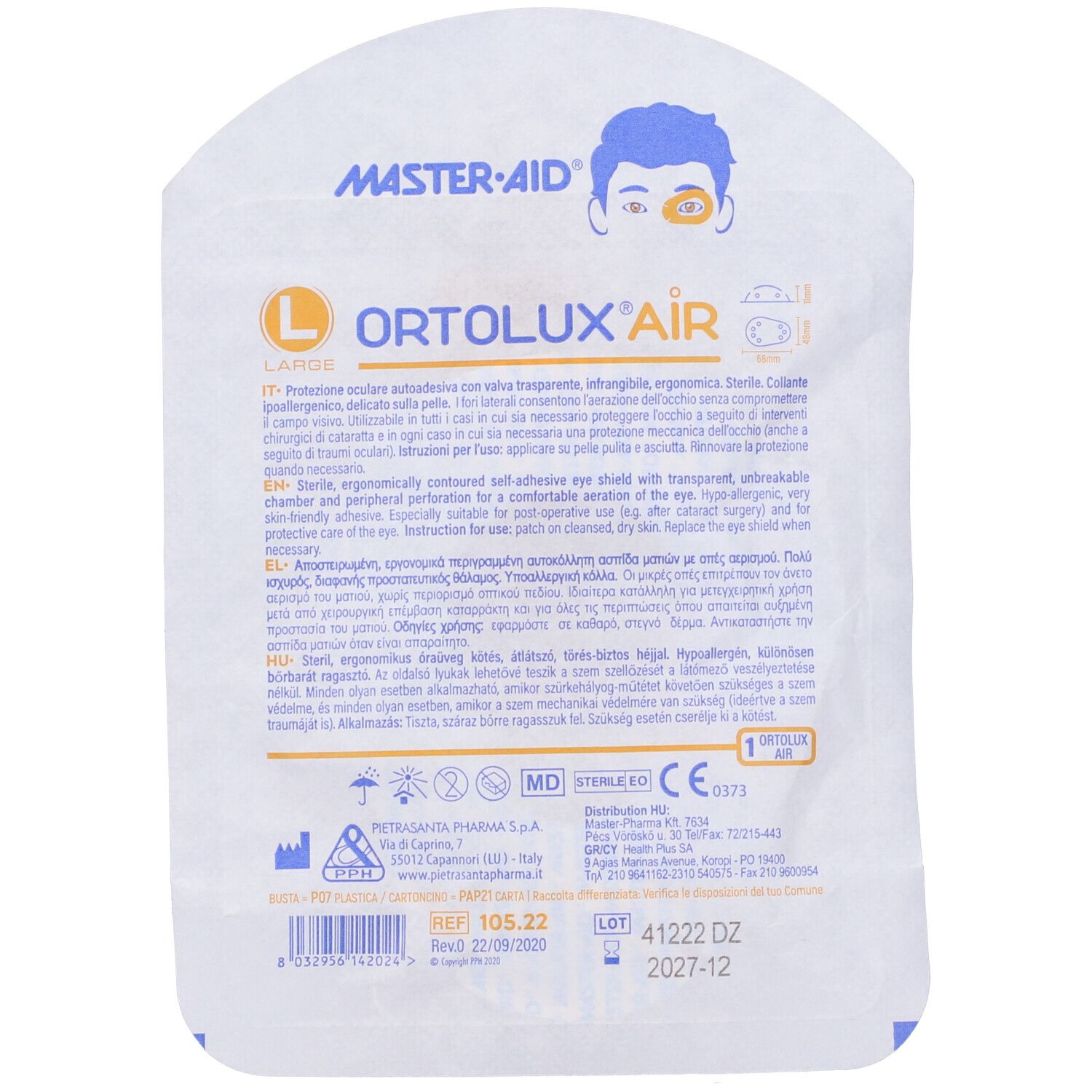 Medicazione Oculare Per Ortottica Ortolux Air L