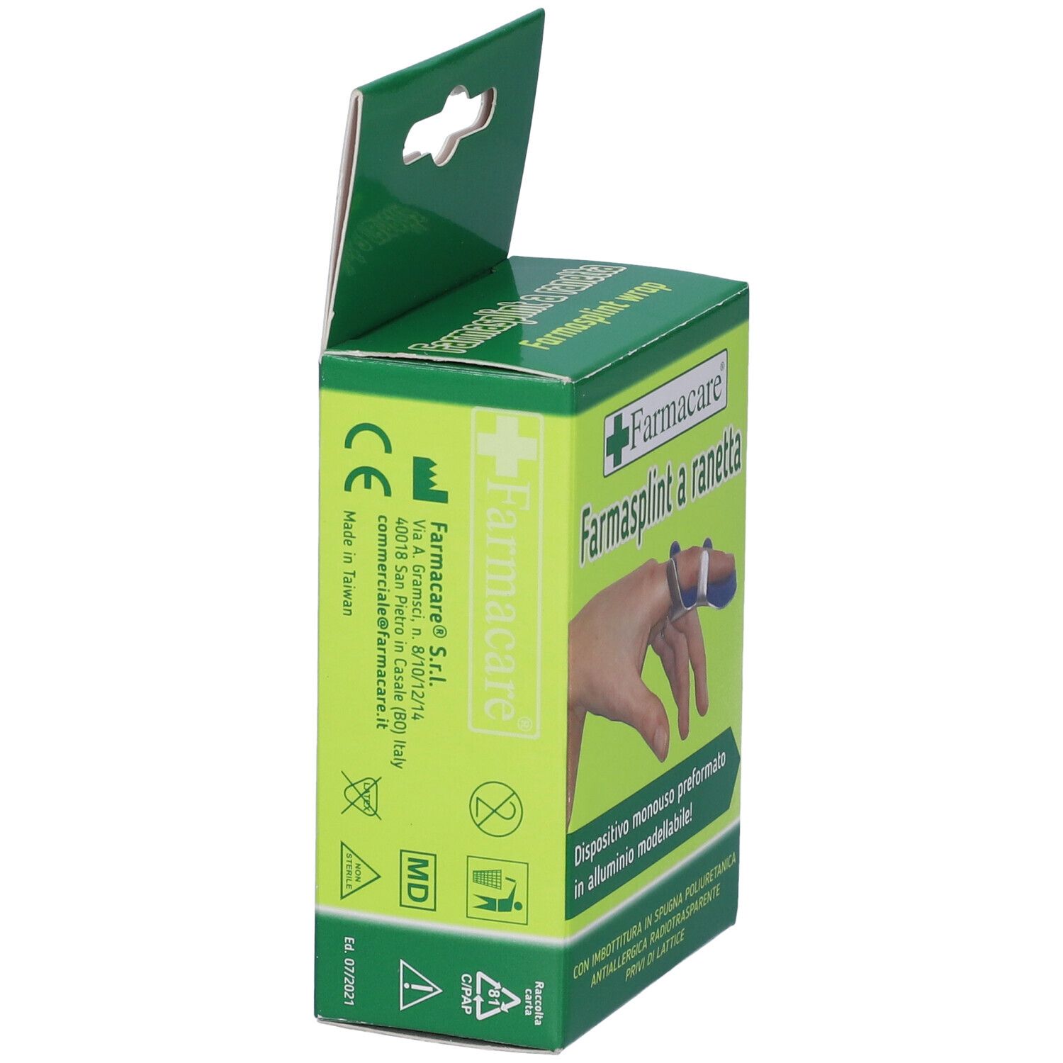 Stecca Per Frattura Dita A Ranetta Farmasplint Misura Piccola In Alluminio Modellabile Con Imbottitura In Spugna Poliuretanica Antiallergica Radiotrasparente 8 Cm 1 Pezzo