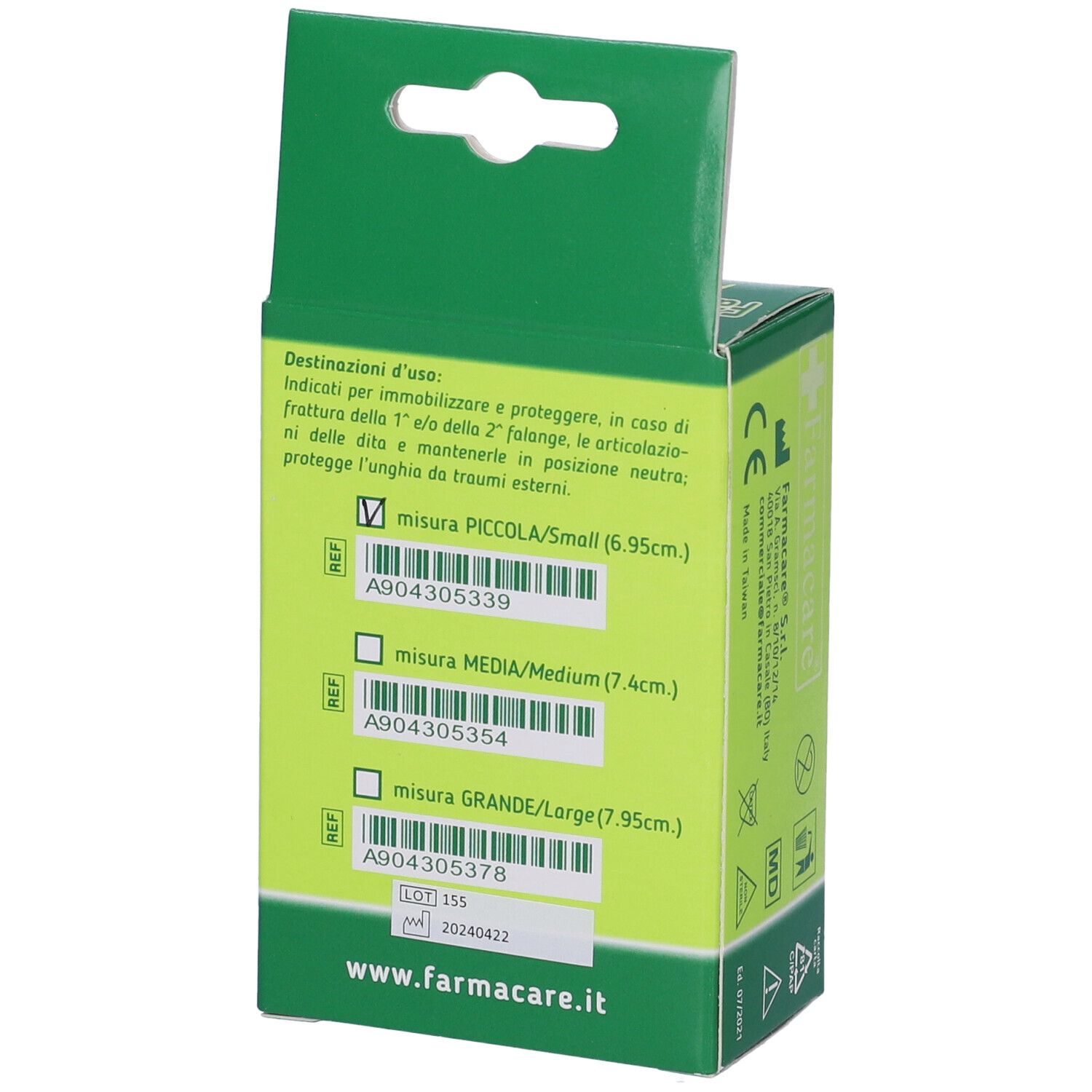 Stecca Per Frattura Dita A Ranetta Farmasplint Misura Piccola In Alluminio Modellabile Con Imbottitura In Spugna Poliuretanica Antiallergica Radiotrasparente 8 Cm 1 Pezzo