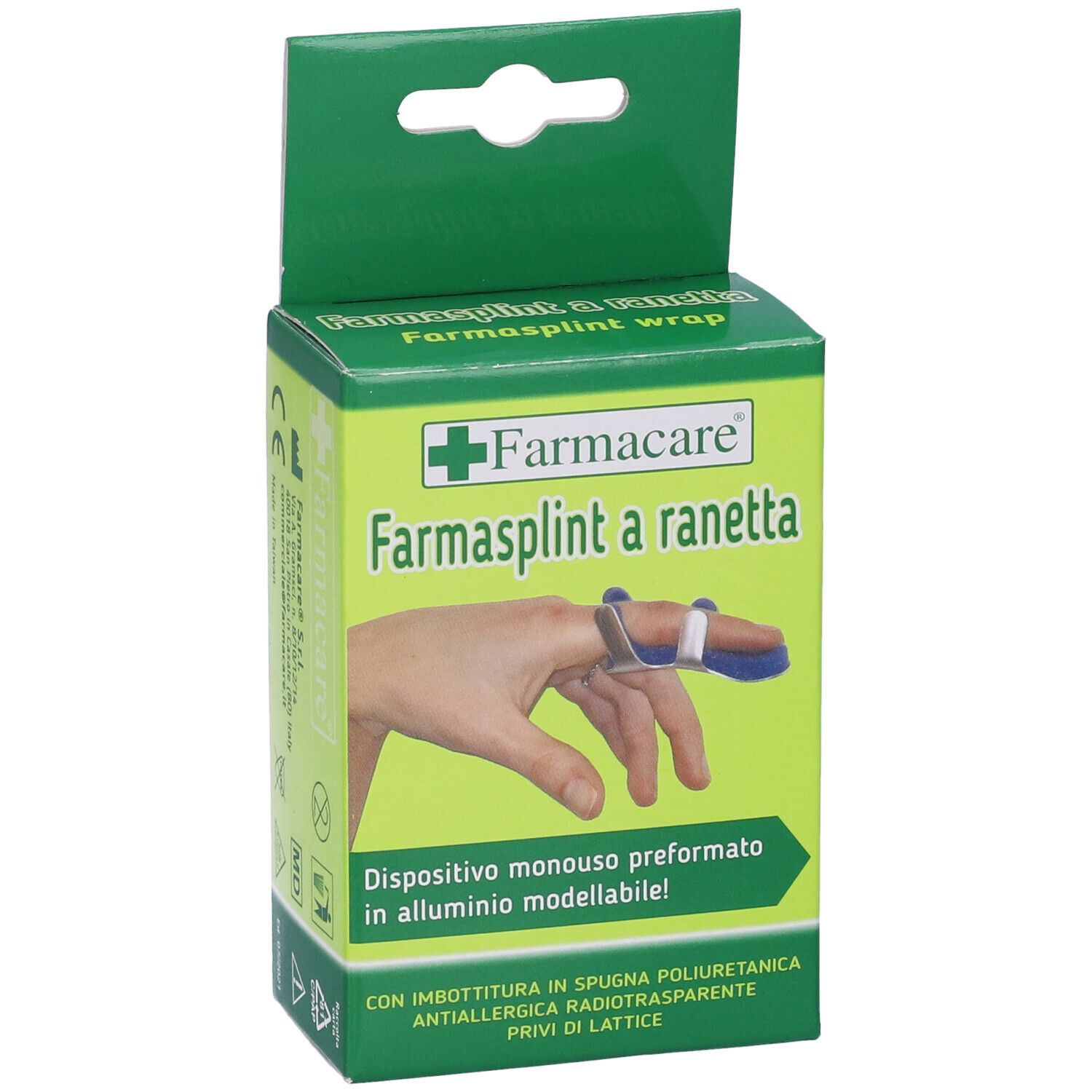 Stecca Per Frattura Dita A Ranetta Farmasplint Misura Piccola In Alluminio Modellabile Con Imbottitura In Spugna Poliuretanica Antiallergica Radiotrasparente 8 Cm 1 Pezzo