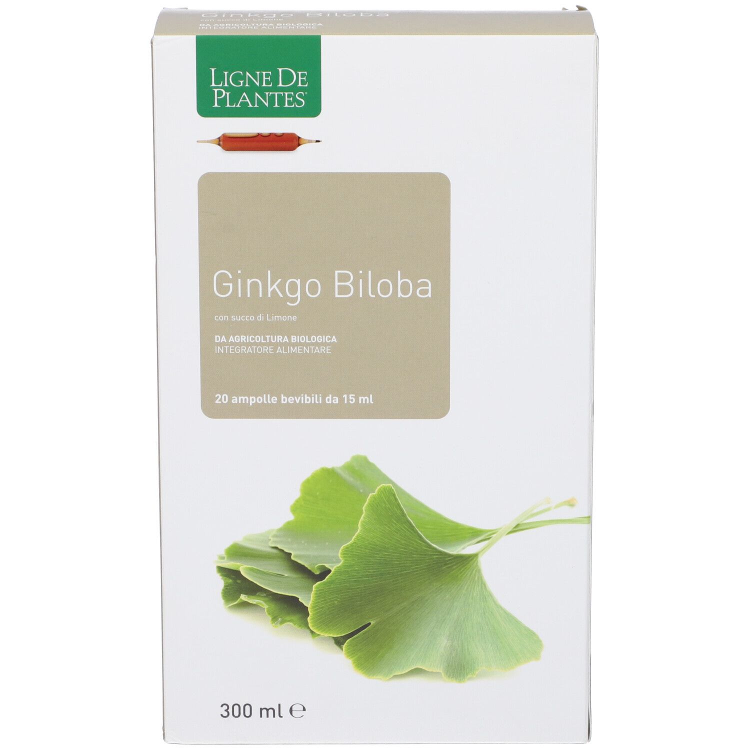 Ginkgo Biloba Biologico 20 Ampolle Bevibili Da 15 Ml