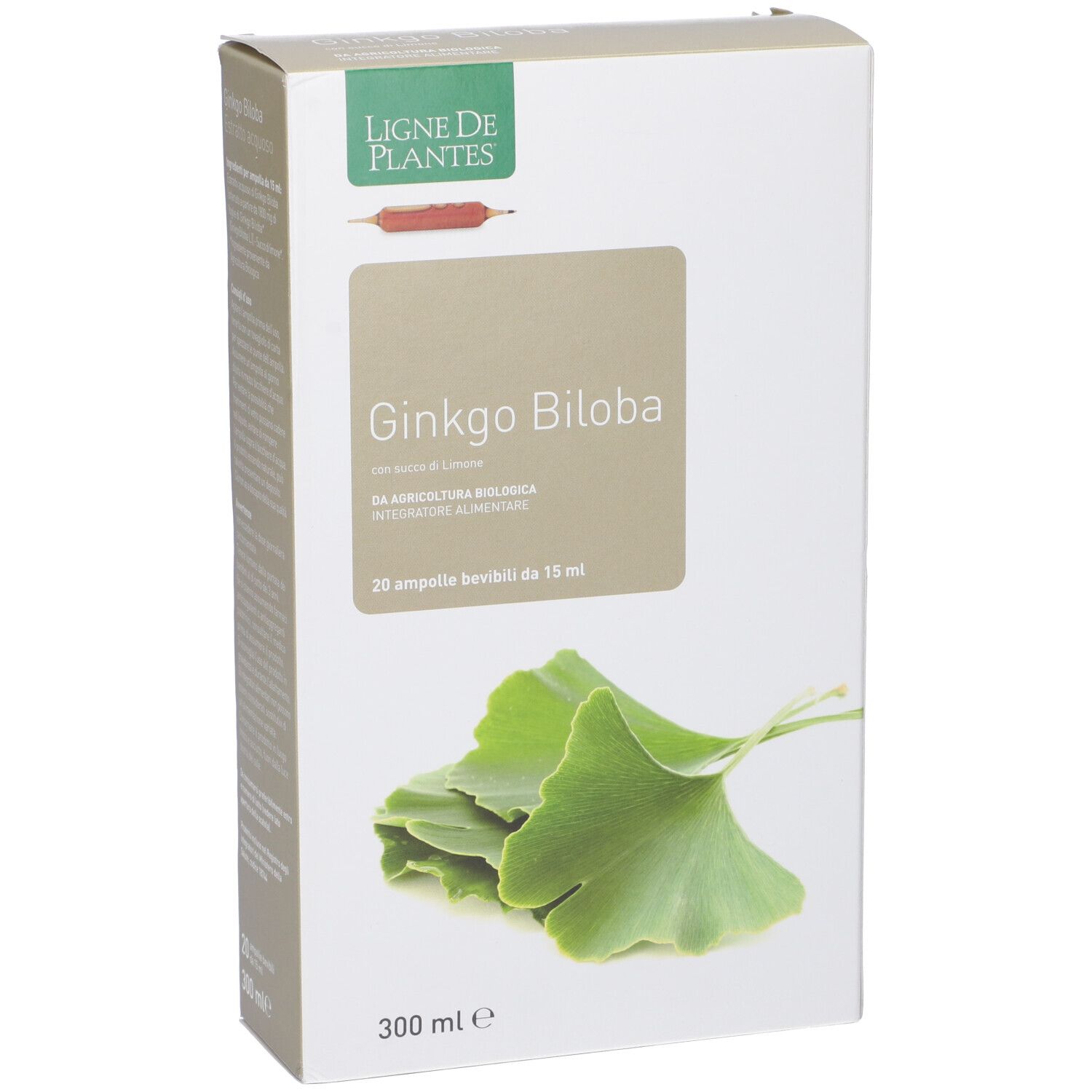 Ginkgo Biloba Biologico 20 Ampolle Bevibili Da 15 Ml