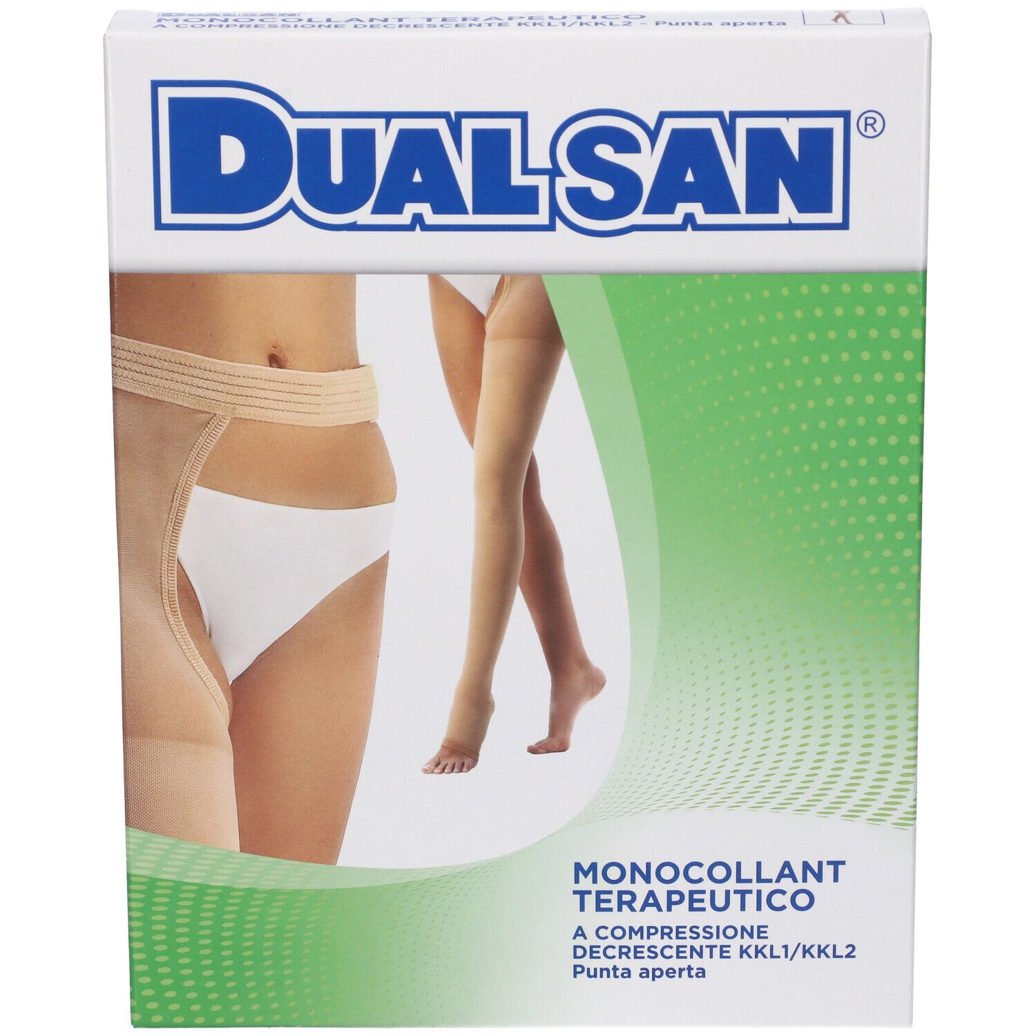 Confezione DUALSAN Monocollant terapeutico, punta aperta.