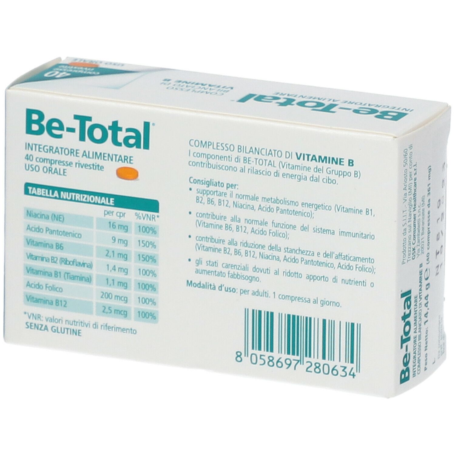 Be-Total® integratore alimentare di vitamine B compresse