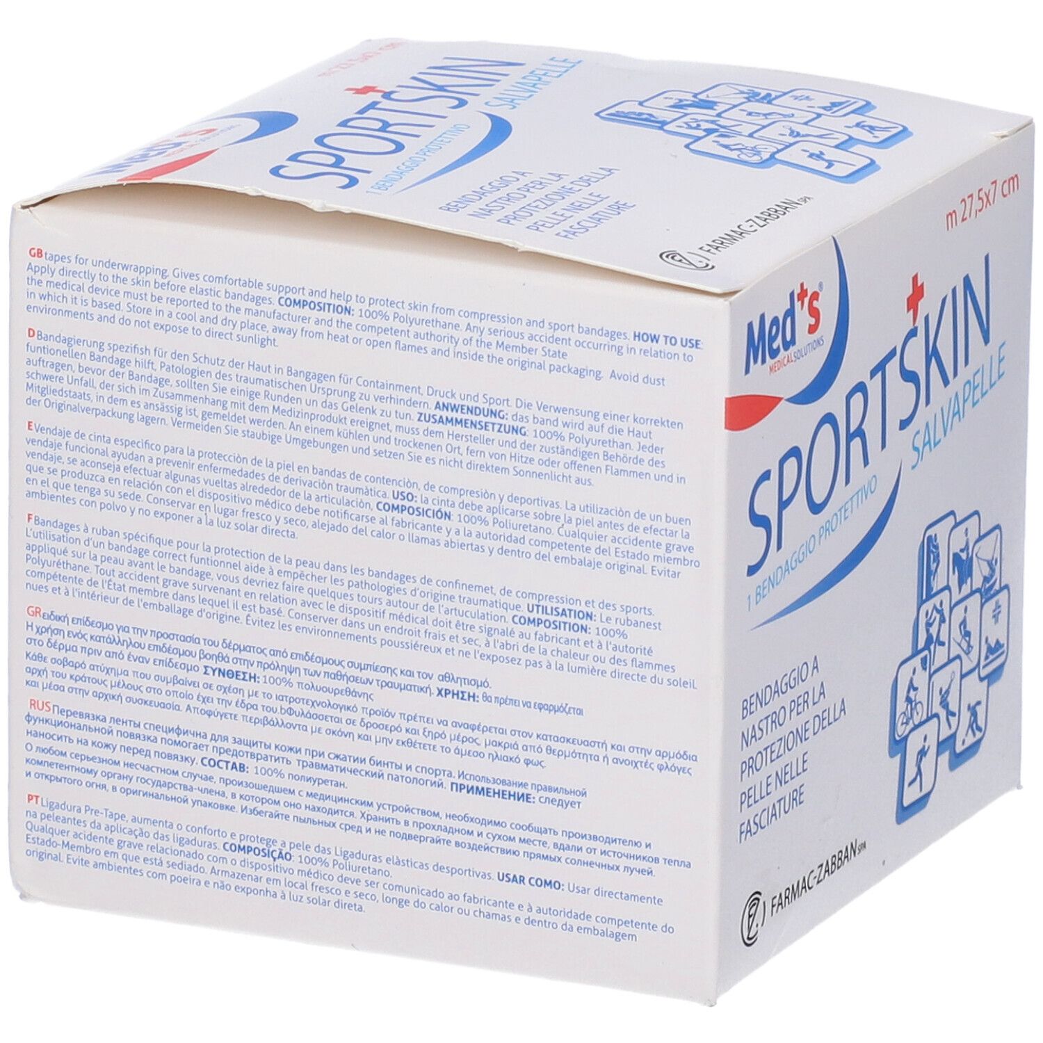 Benda Salvapelle 7 Cm Lunghezza 27,5 M Autoadesiva 1 Pezzo
