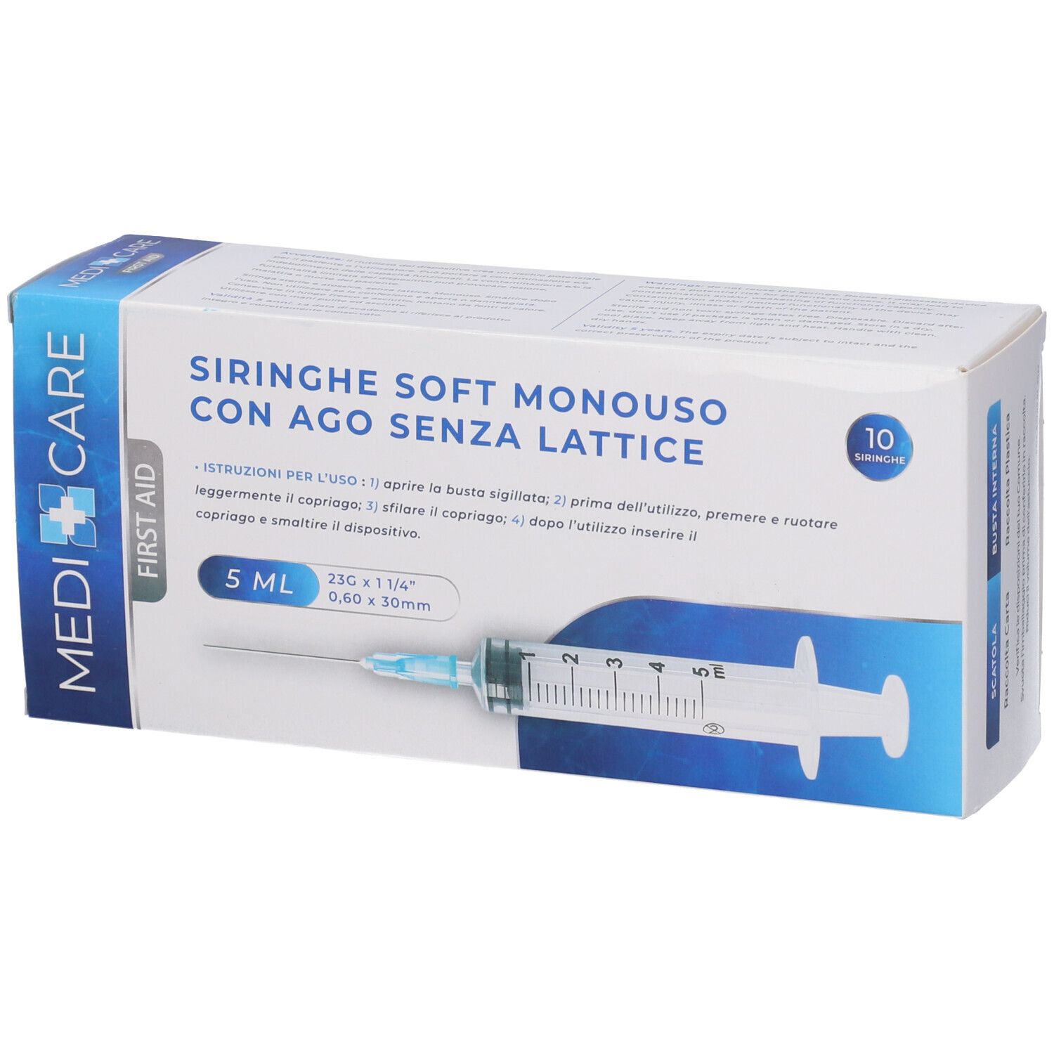 Siringa Soft Capacita' 5Ml Ago Gauge 23 Confezione 10 Pezzi
