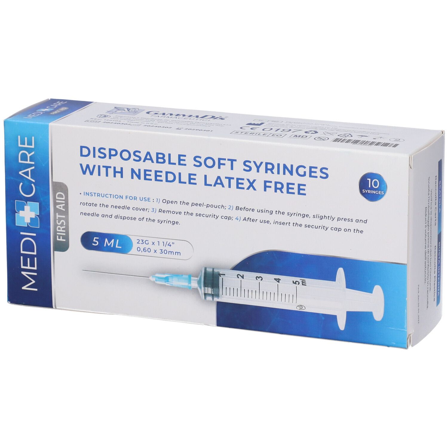 Siringa Soft Capacita' 5Ml Ago Gauge 23 Confezione 10 Pezzi