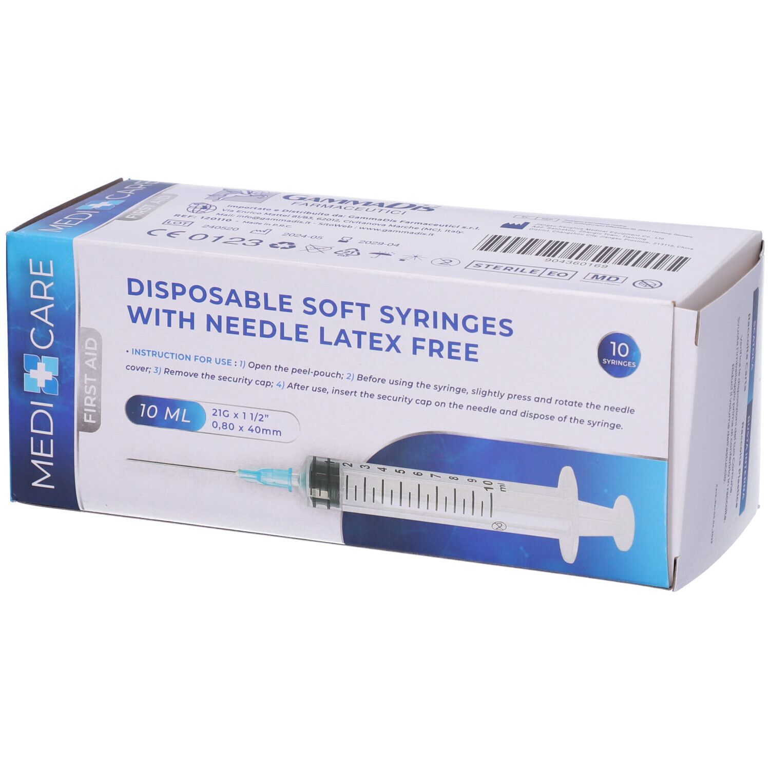 Siringa Soft Capacita' 10Ml Ago Gauge 21 Confezione 10 Pezzi