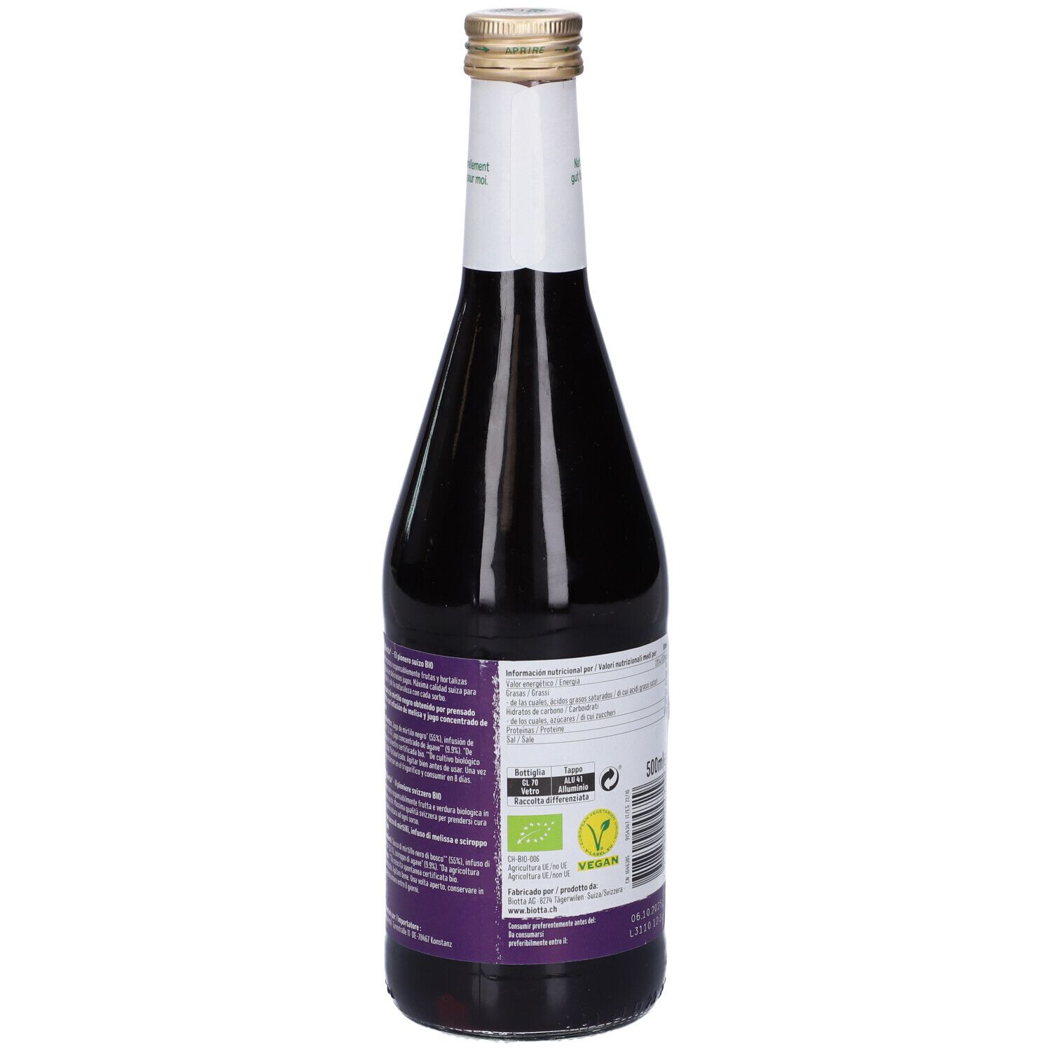 Biotta® Succo di Mirtilli Neri 500 ml