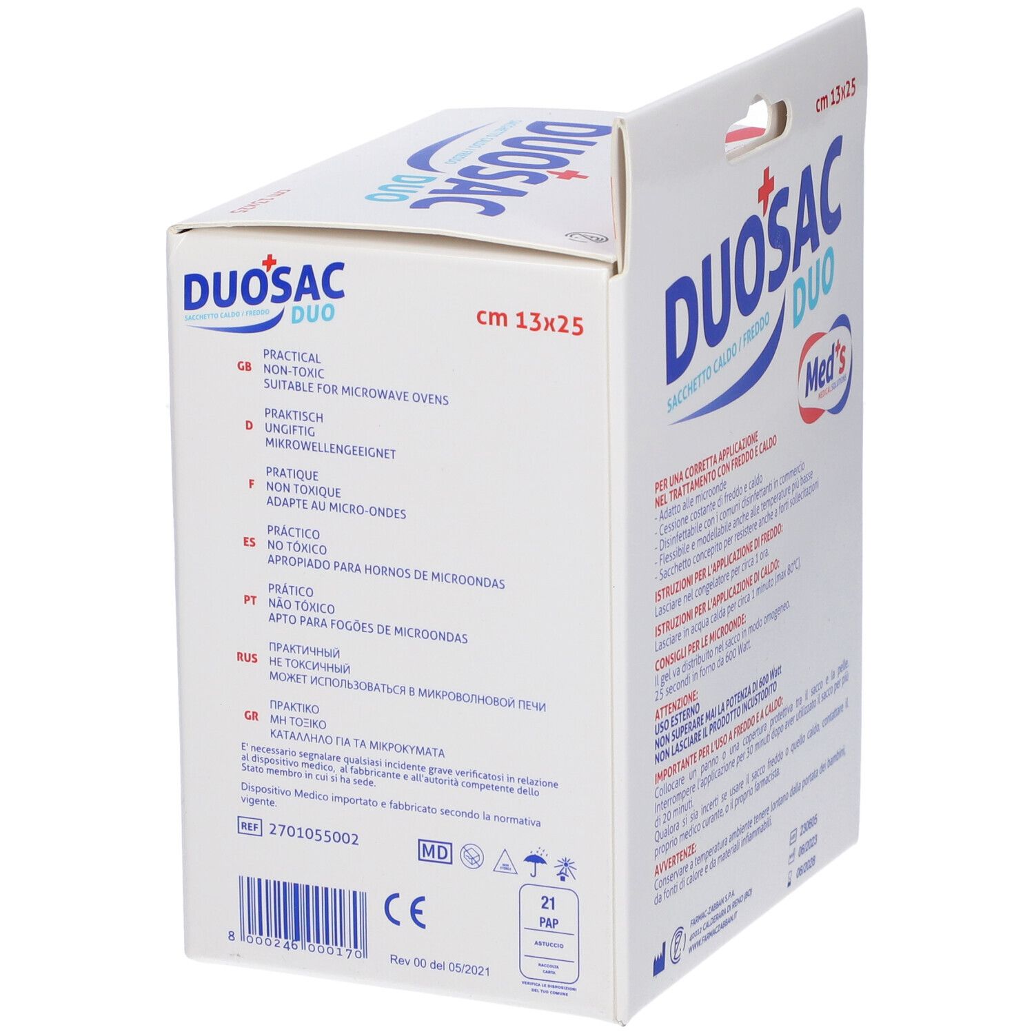 Sacchetto Freddo Caldo Duosac 2 Sacchetti Con Applicatore In Tessuto Non Tessuto 13X25Cm