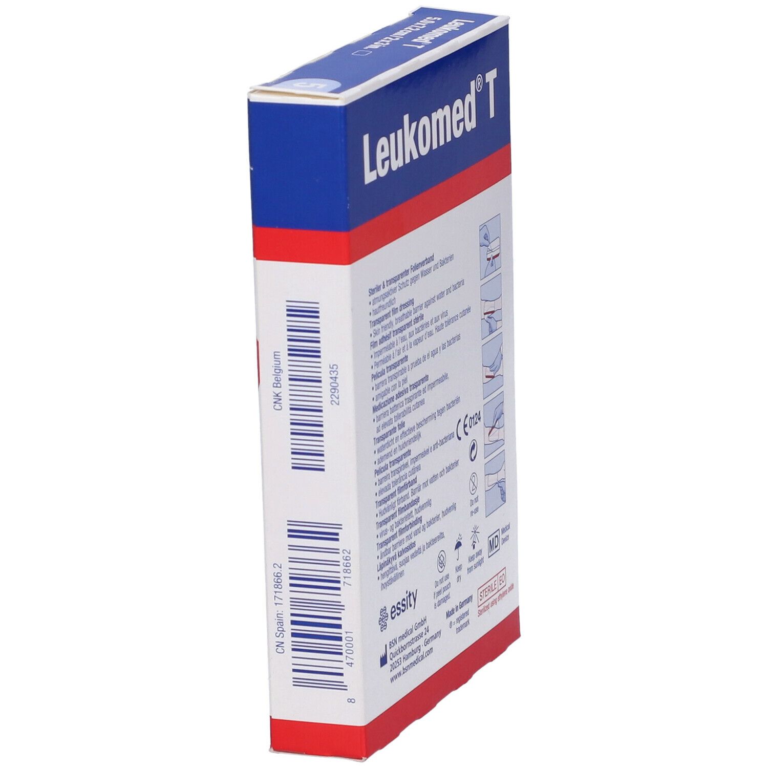 Confezione di Leukomed T. 5 medicazioni trasparenti. Dimensioni 5,0x7,2cm. Sterile. BSN medical.