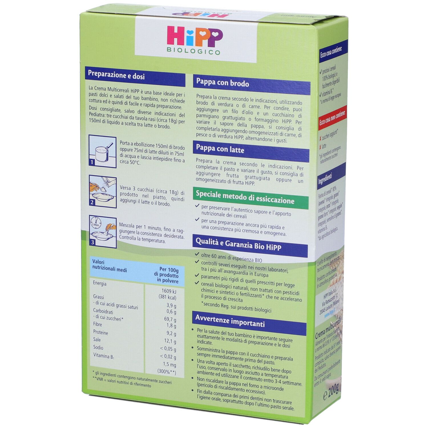 HiPP Biologico Crema Multicereali