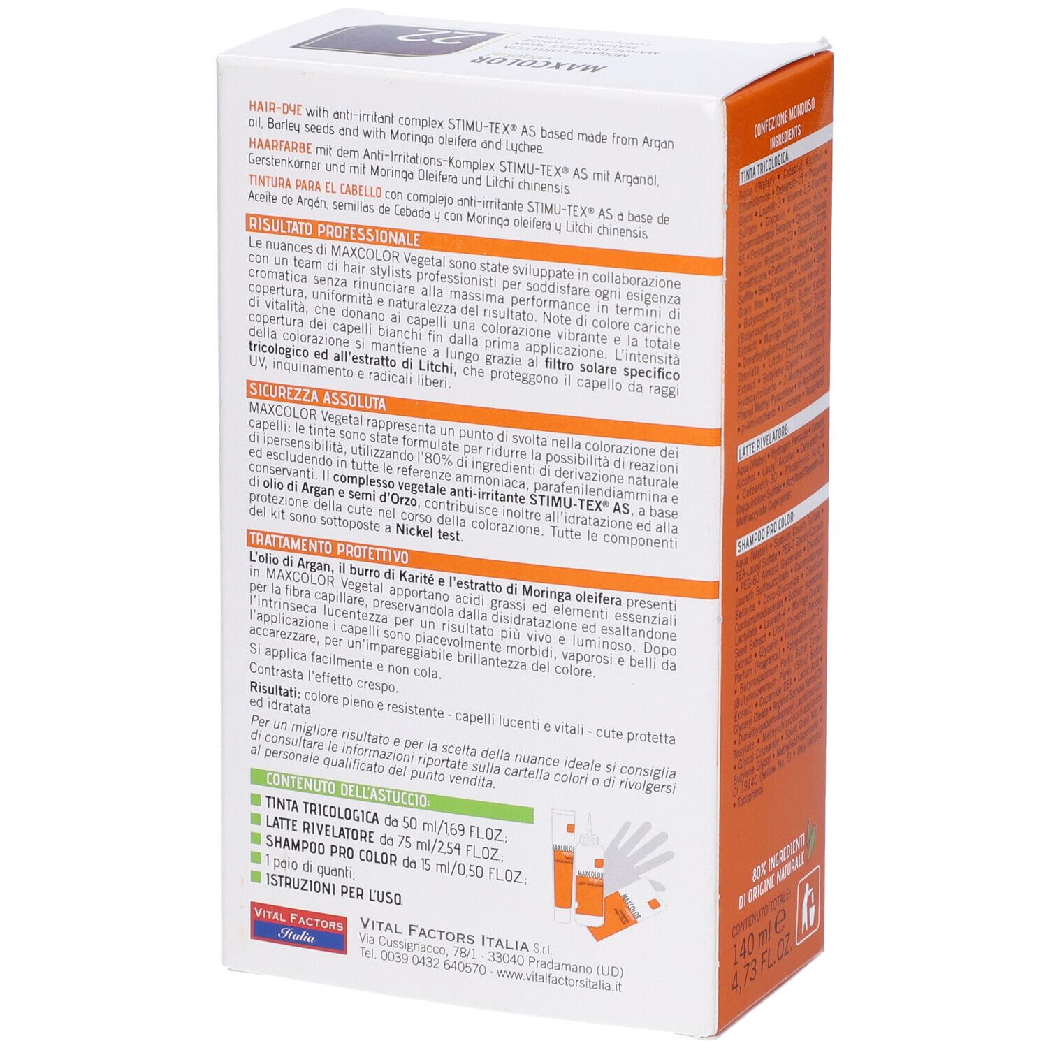 Max Color Vegetal 22 Tintura 140 Ml