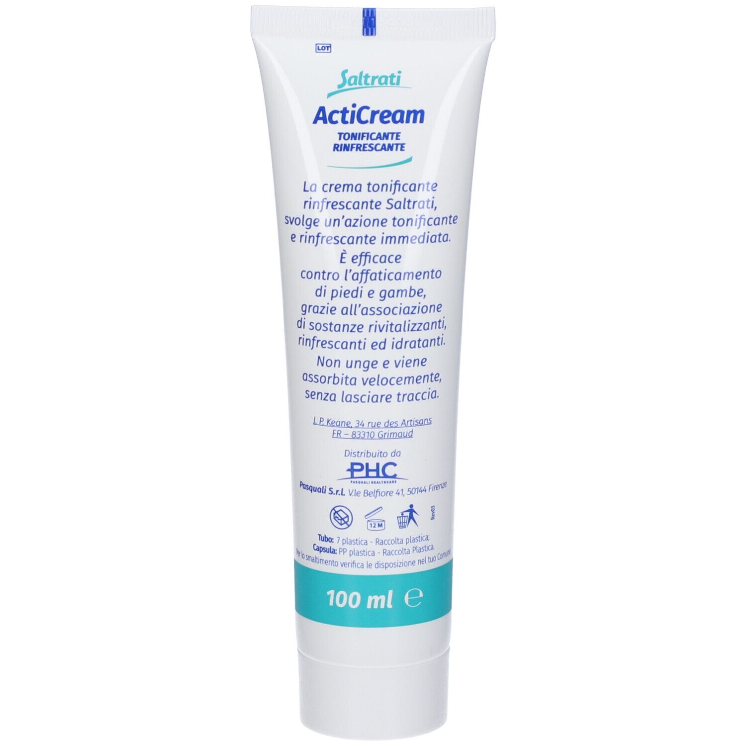 Saltrati Acticream Tonificante Rinfrescante Per Piedi E Gambe