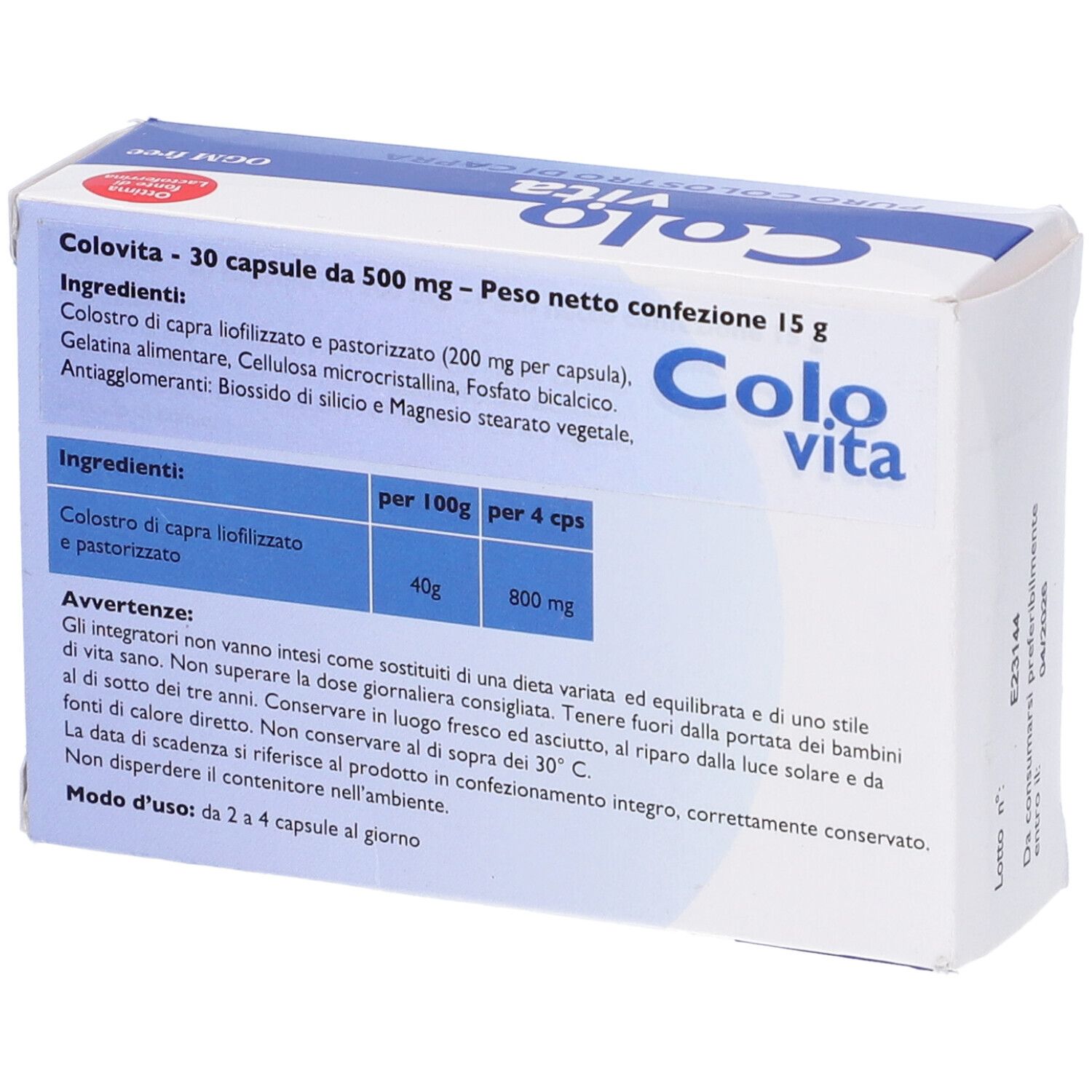 Colovita Integratore 30 Capsule