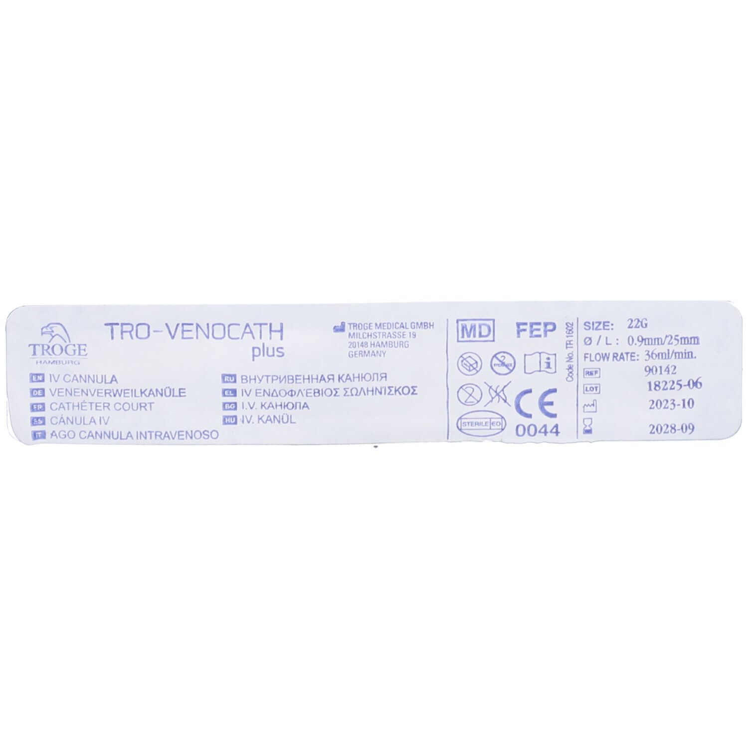 Ago Cannula A 2 Vie Gauge22 Confezionato Singolarmente In Astuccio Sterile Imballo 50 Pezzi