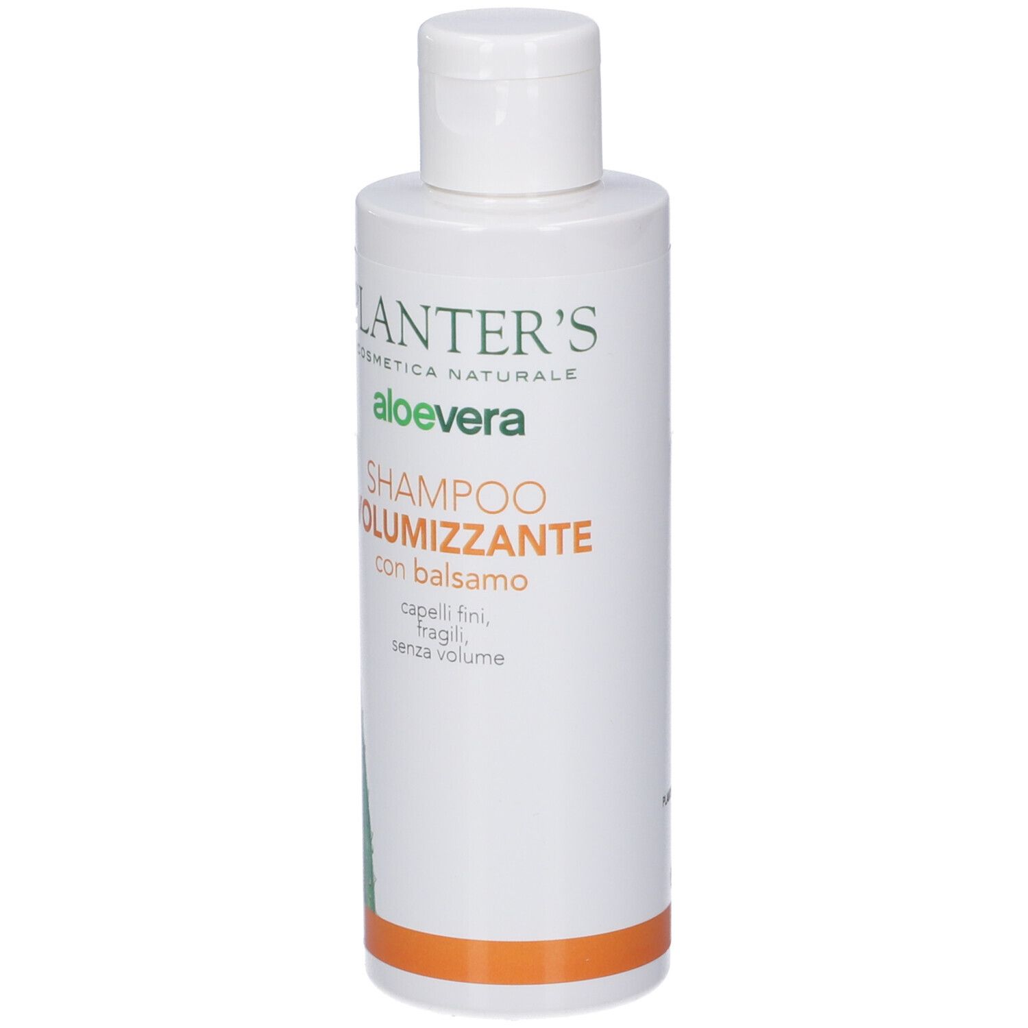 Flacone di Shampoo Volumizzante Planter's all'aloe vera, vista frontale.