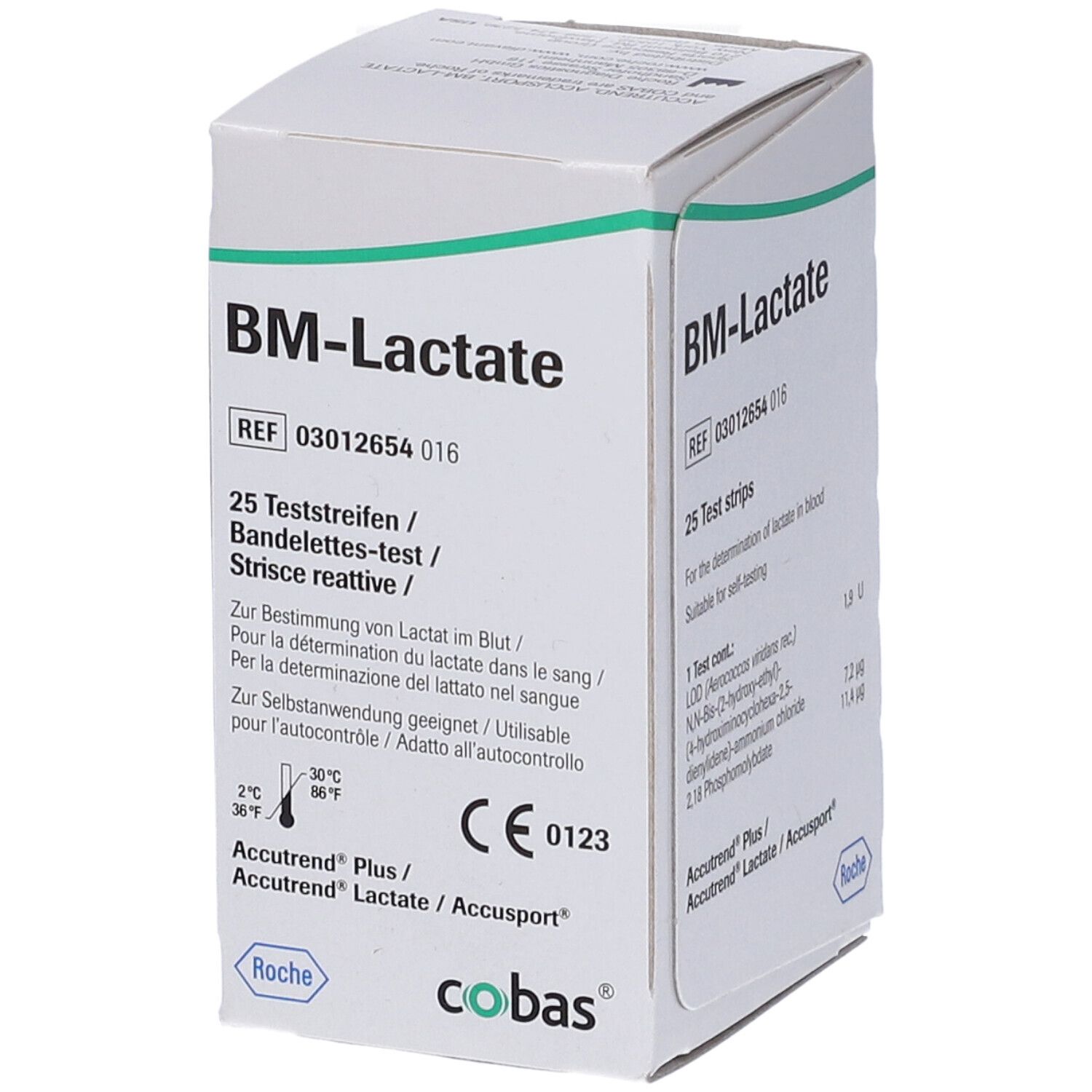 Strisce Reattive per Accutrend Lattato Control 25 Pezzi
