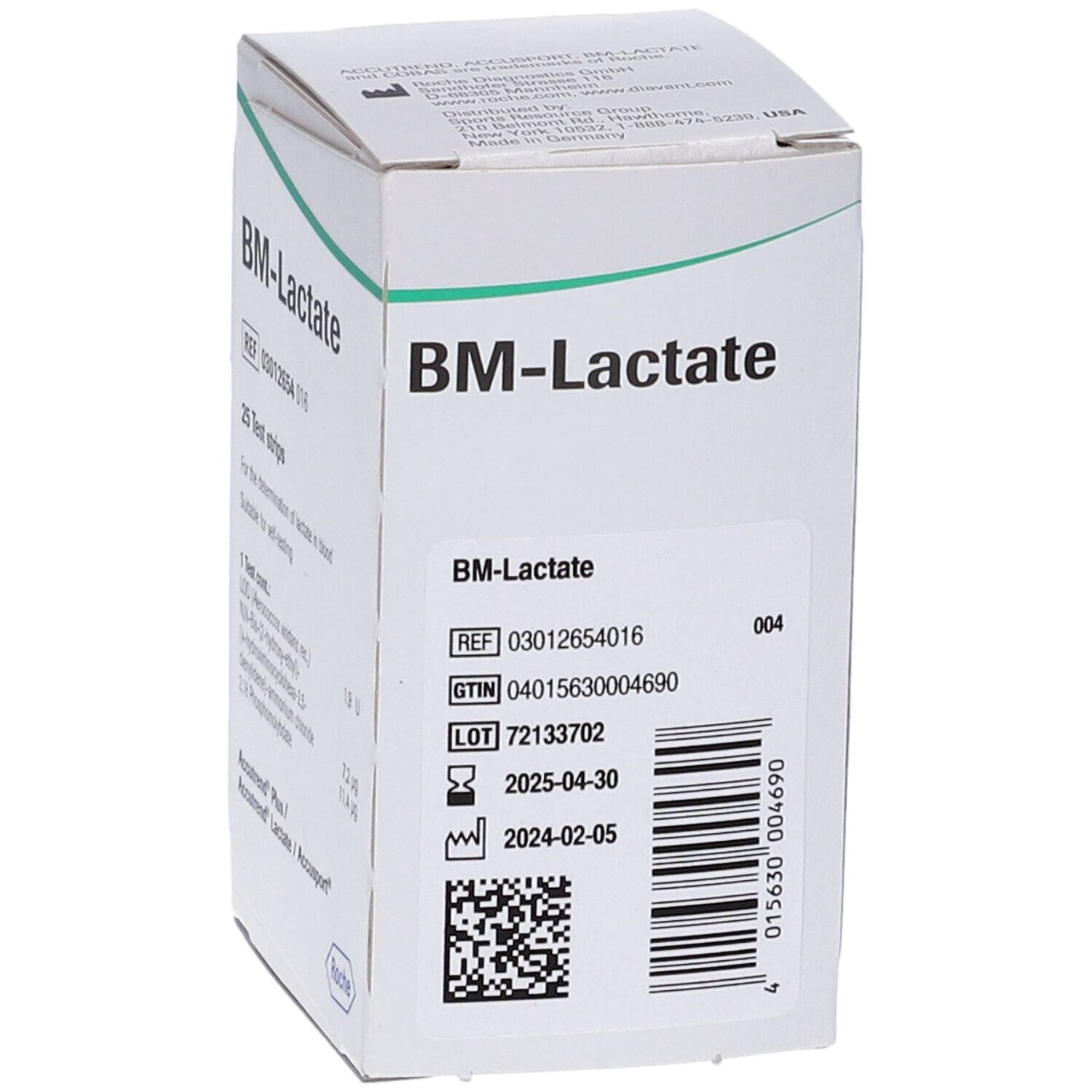 Strisce Reattive per Accutrend Lattato Control 25 Pezzi