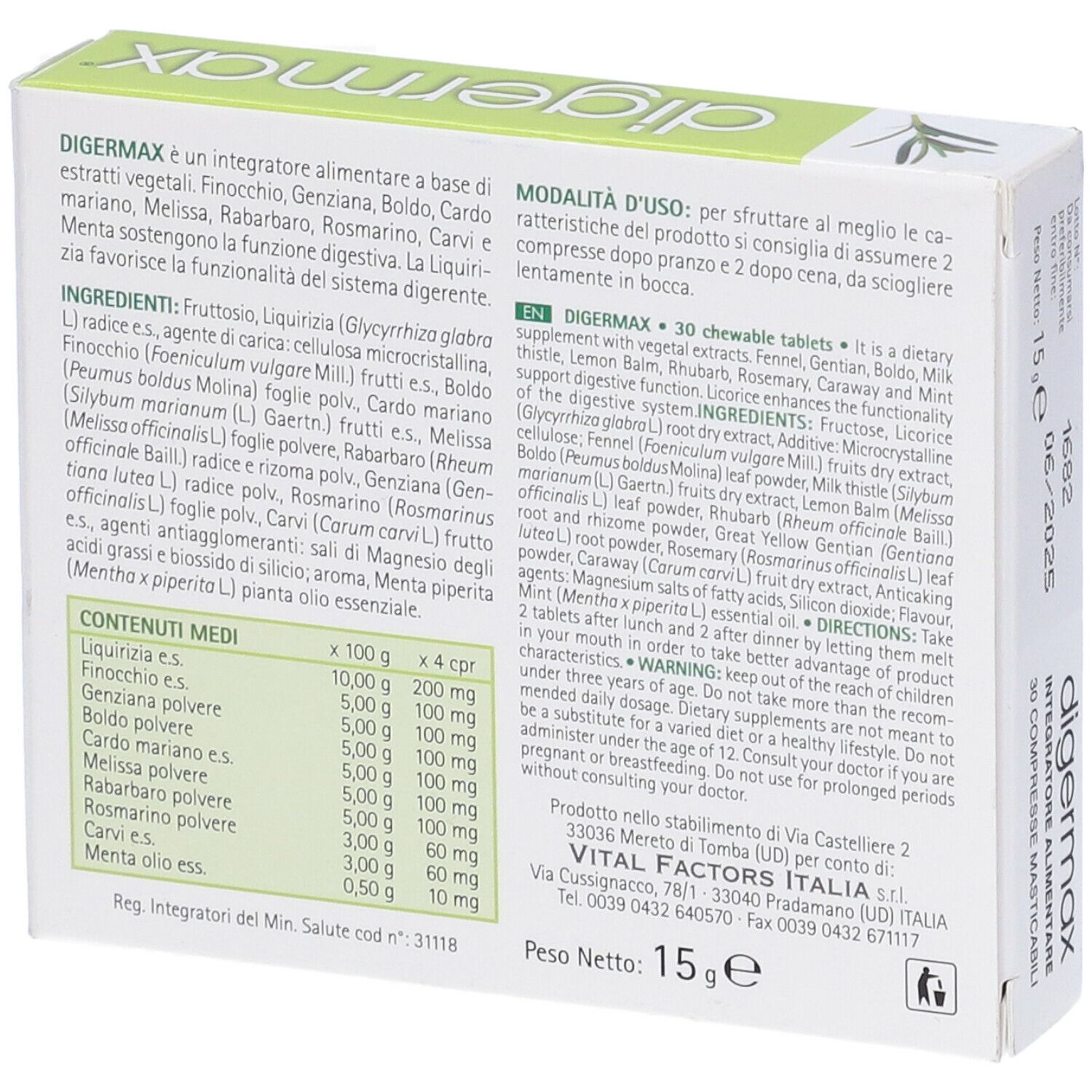 Digermax 30 Compresse Masticabili