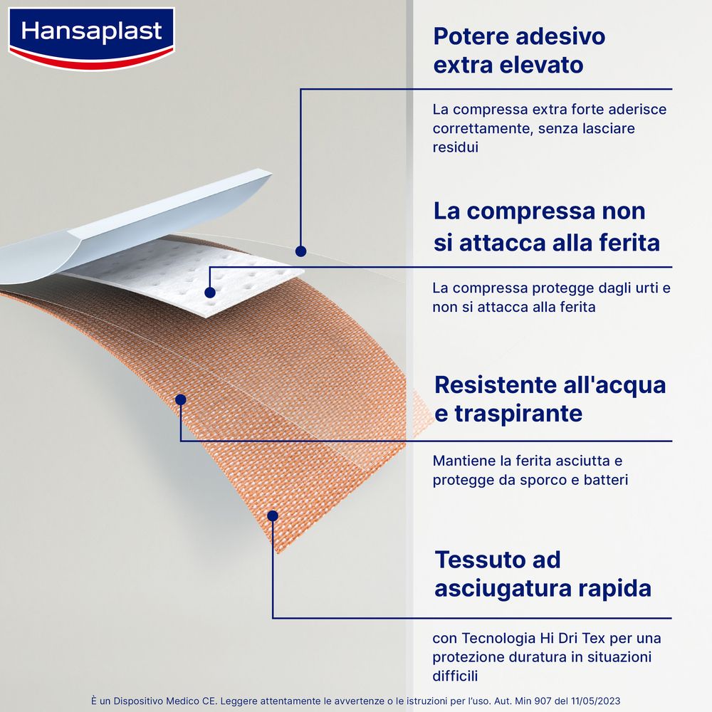 Hansaplast Cerotti Extra Power, Cerotto striscia con elevato potere adesivo, 8 pezzi da 80 x 6 cm - risparmia il 10% con il codice: NI10