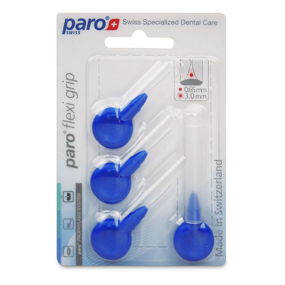 Paro 7-1071 Flexi Grip Scovolino Interdentale X-Fine Blu Cilindrico 0,3 Mm