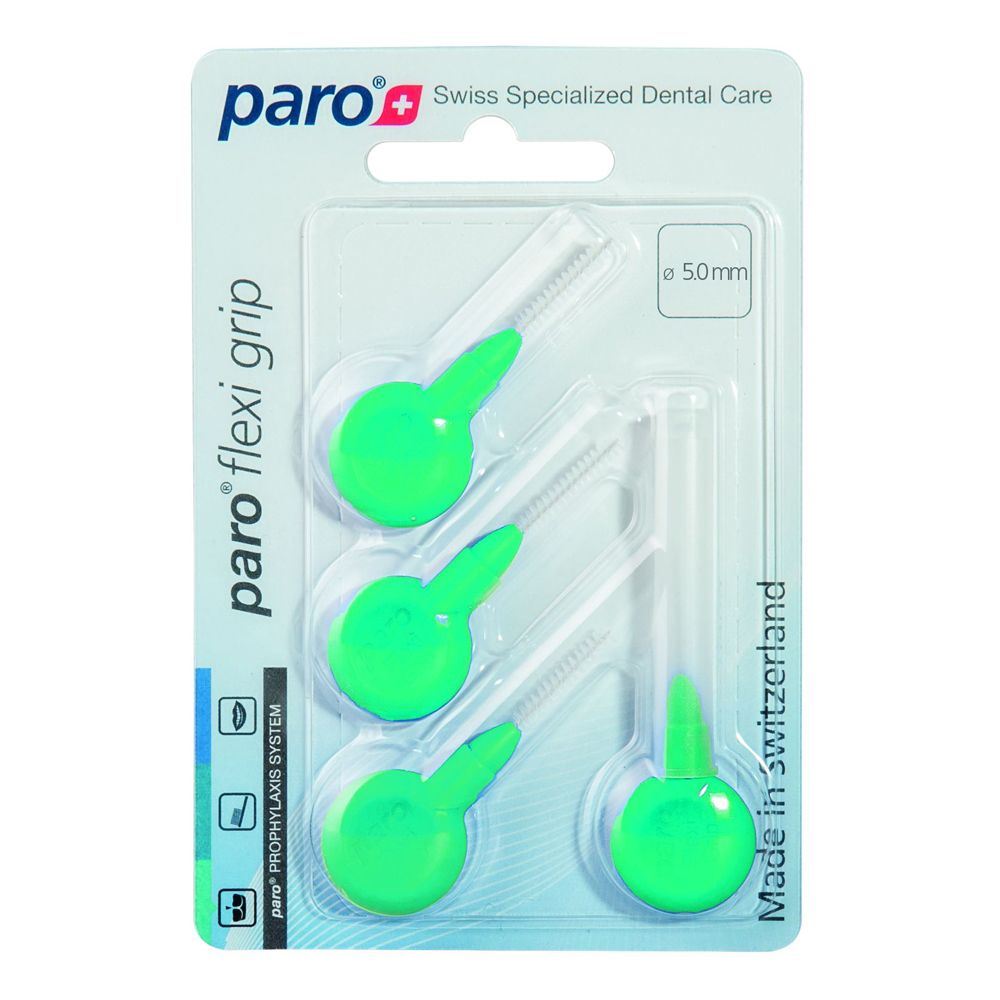 Paro 7-1075 Flexi Grip Scovolino Interdentale Medio Verde Cilindrico Diametro 5 Mm