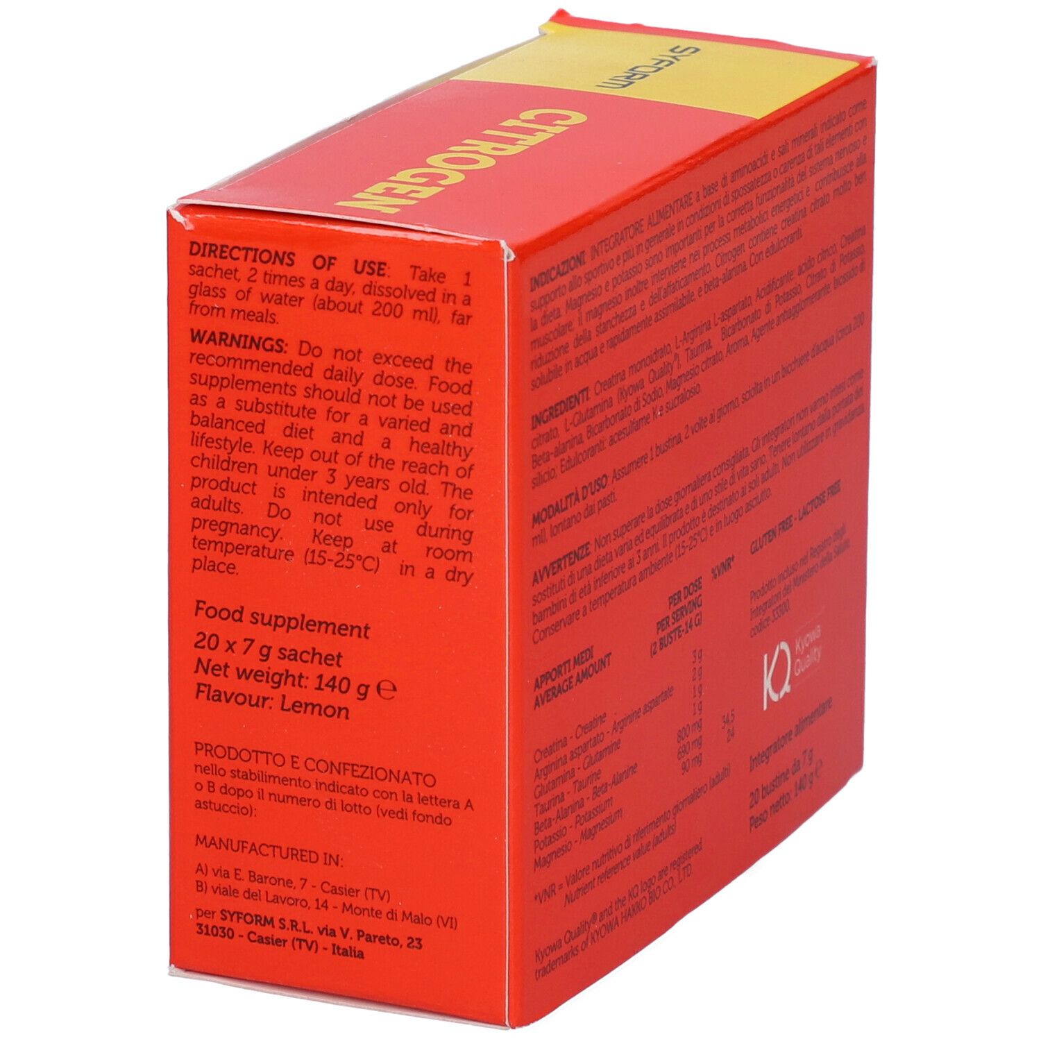 Citrogen Limone 20 Bustine 6 G