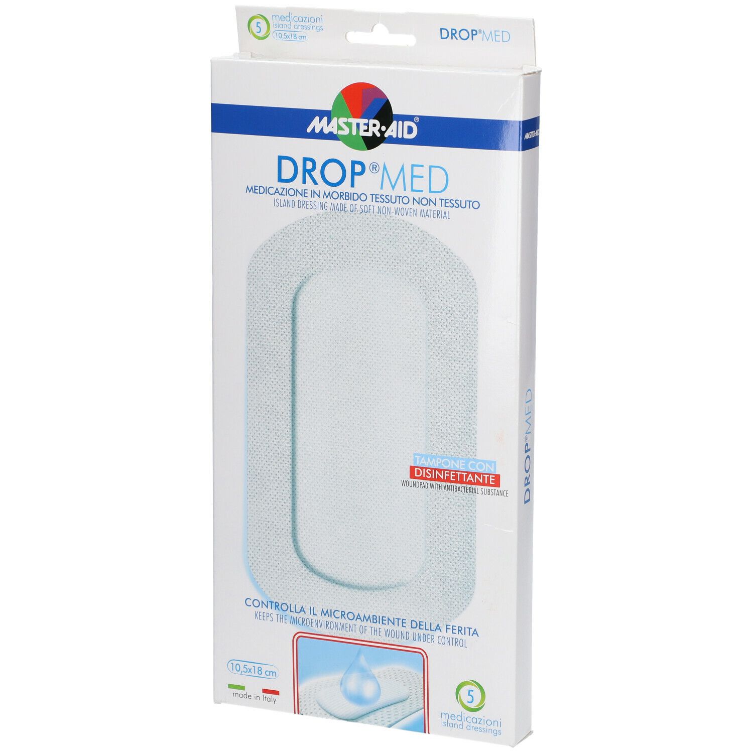 Master-Aid® Drop® Med Medicazione Autoadesiva 10,5x18 cm