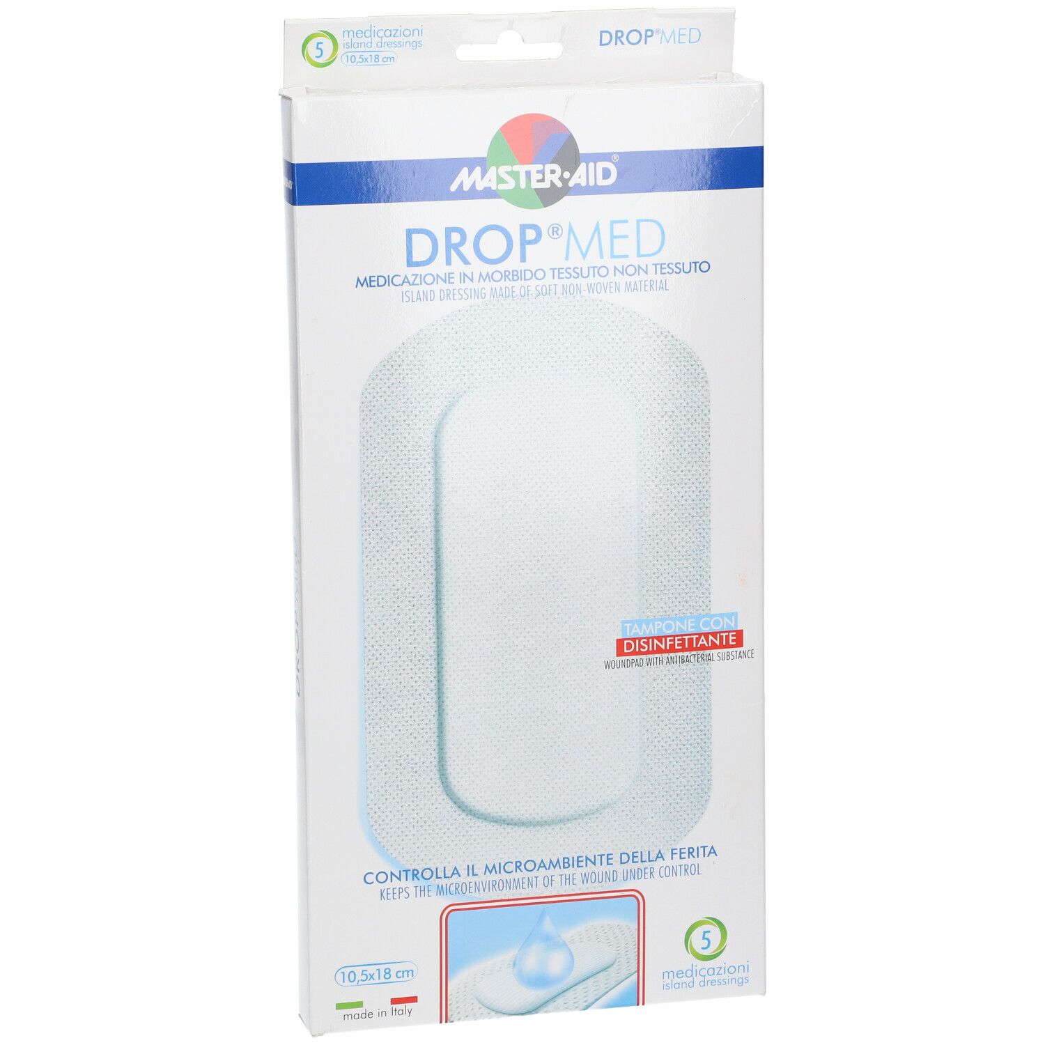 Master-Aid® Drop® Med Medicazione Autoadesiva 10,5x18 cm