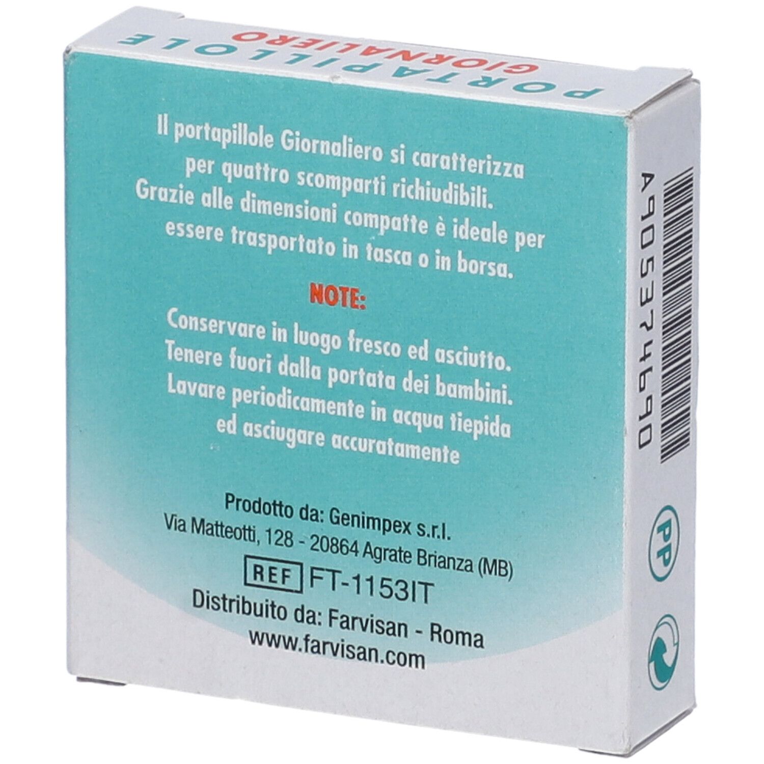 Portapillole Giornaliero