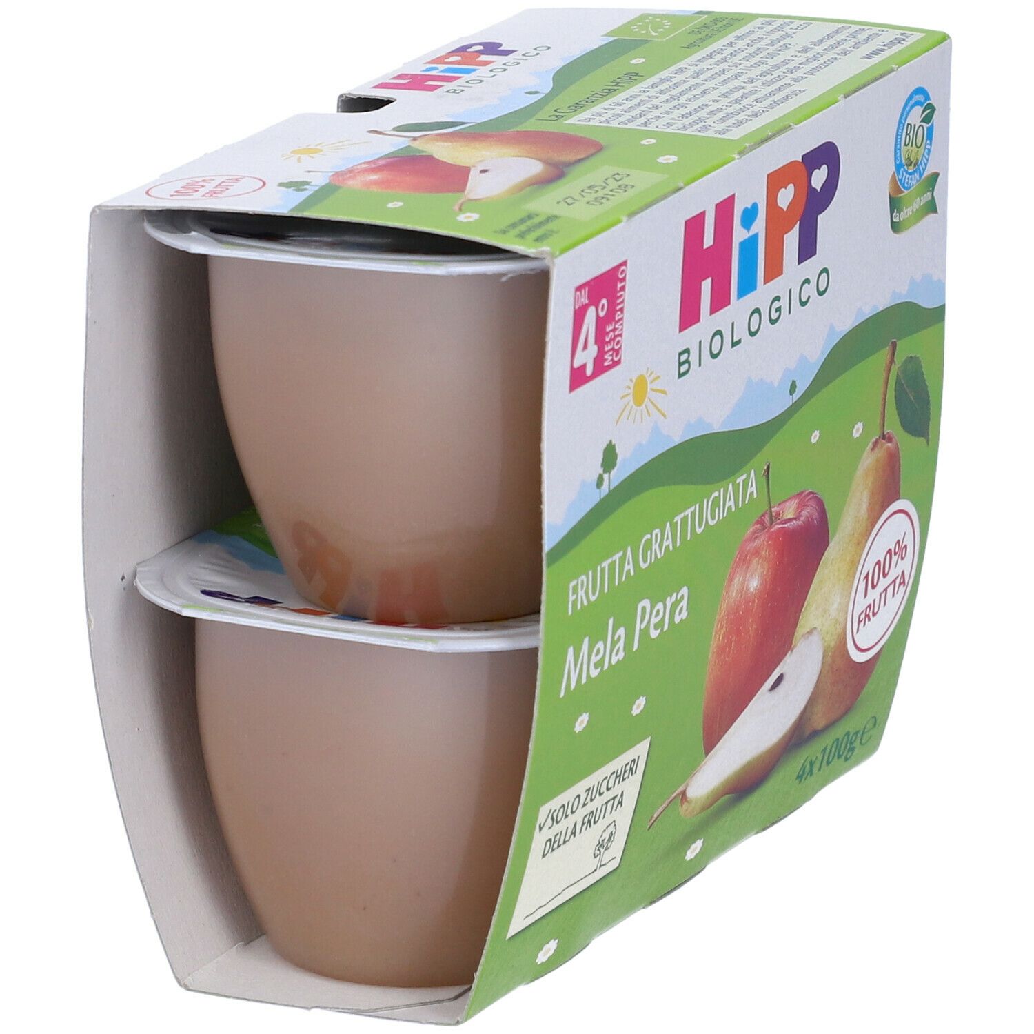 HiPP Biologico Mela Pera Frutta Grattugiata