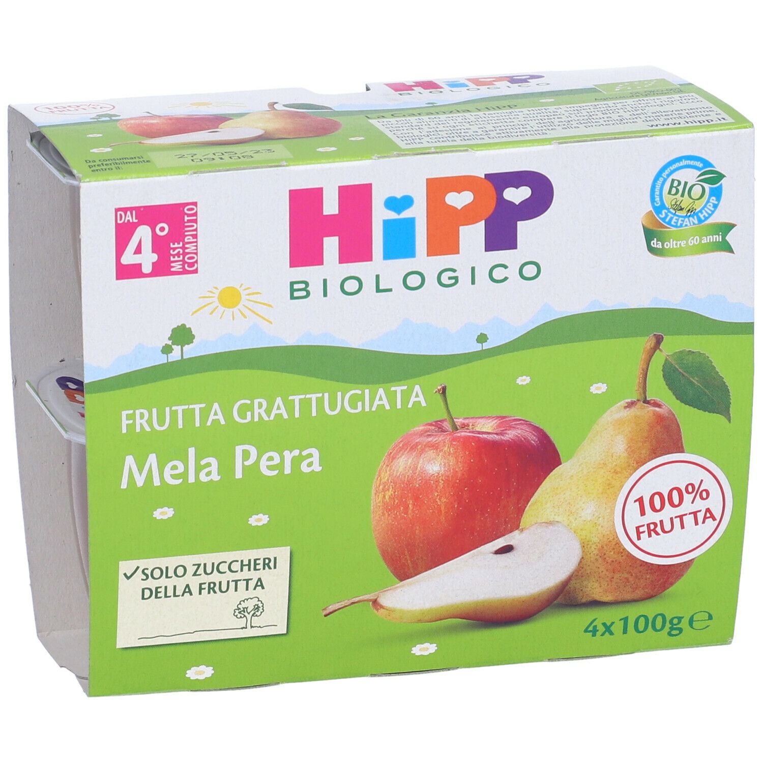 HiPP Biologico Mela Pera Frutta Grattugiata