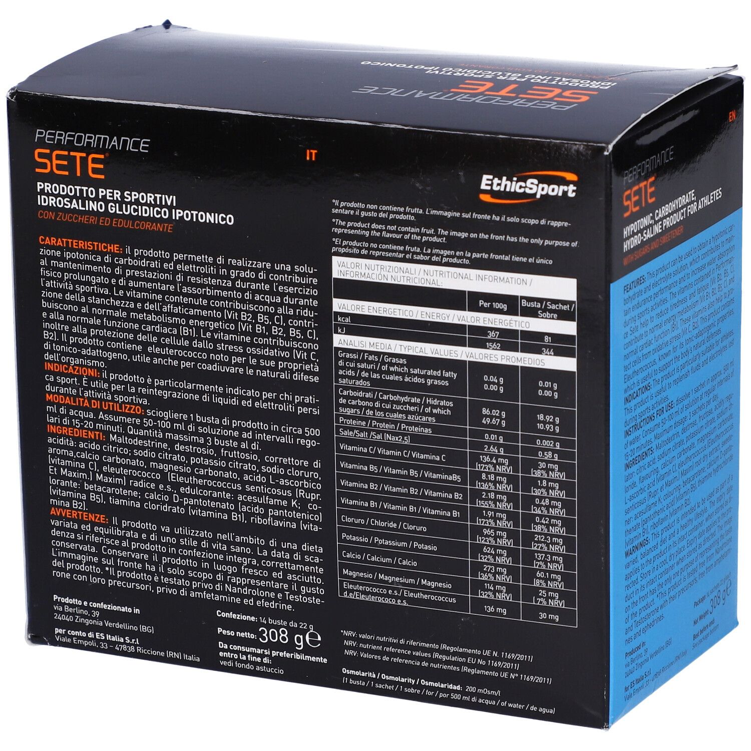Ethicsport Performance Sete Limone 14 Bustine