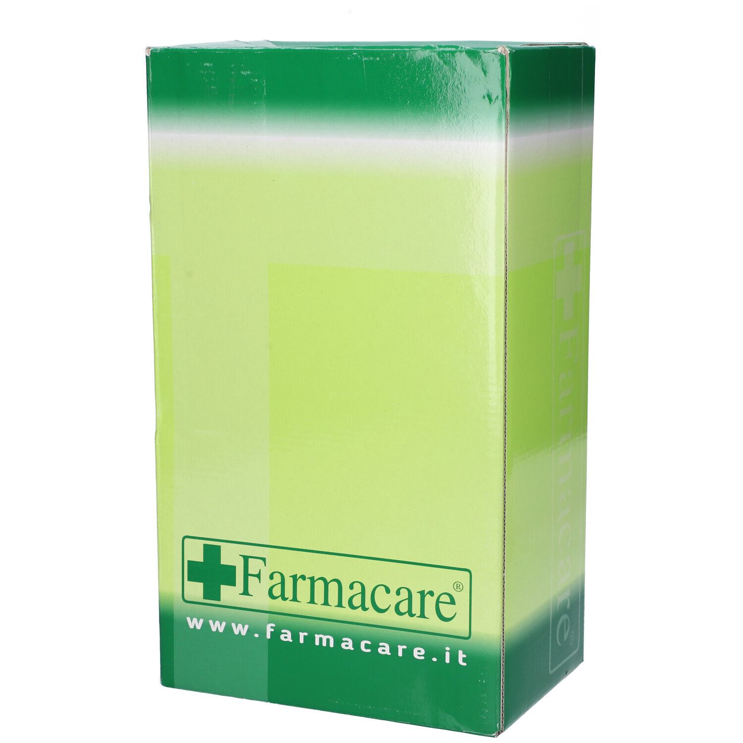 Retro della confezione Scarpa Post-Operatoria di Baruk. Marchio Farmacare e indirizzo web.