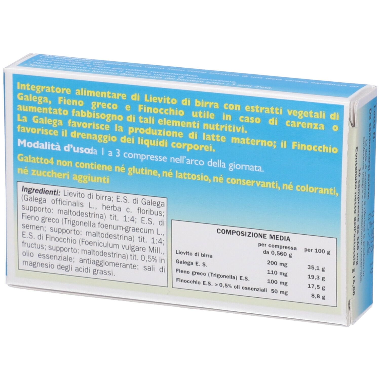 Abi Pharmaceutical Galatto4 Integratore Alimentare Compresse