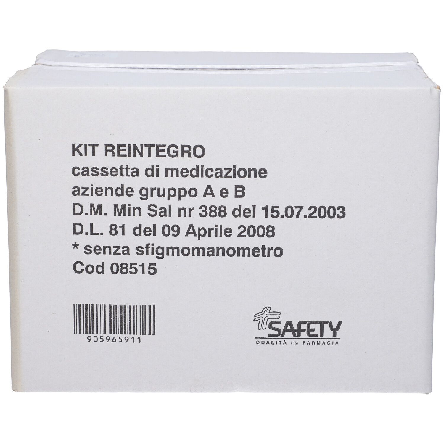 Safety Kit Reintegro per Cassetta Gruppo A/B