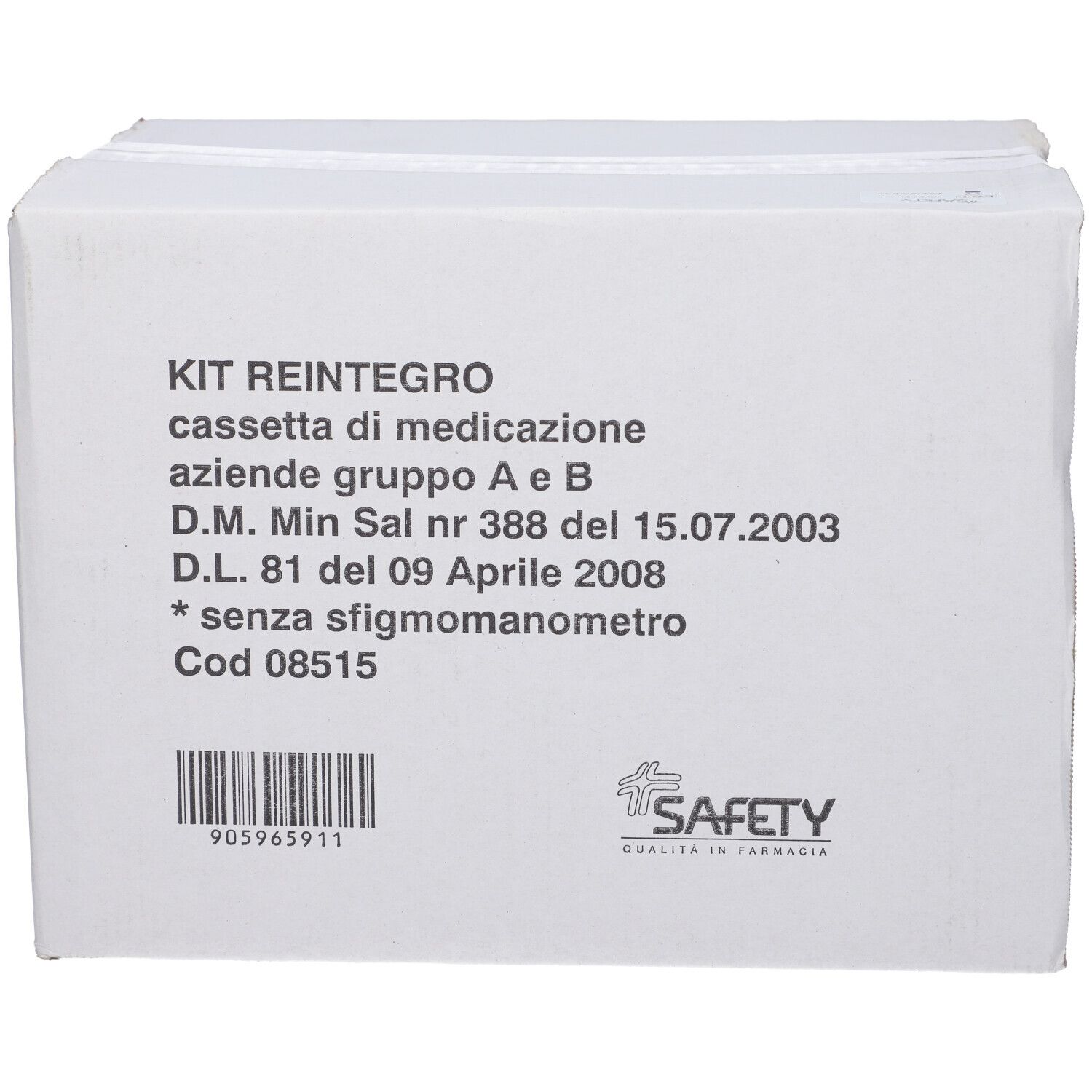 Safety Kit Reintegro per Cassetta Gruppo A/B