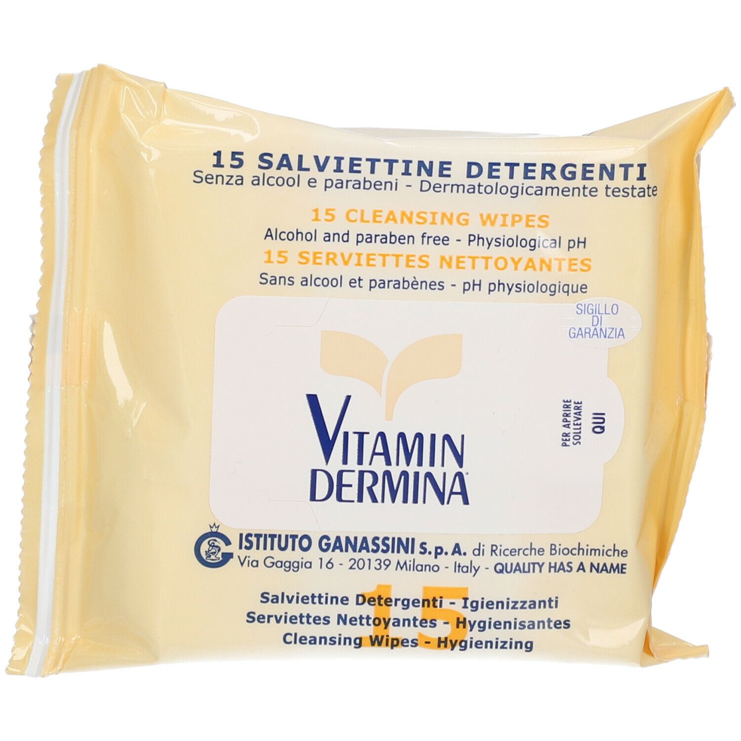 Vitamin Dermina® 15 Salviettine Detergenti