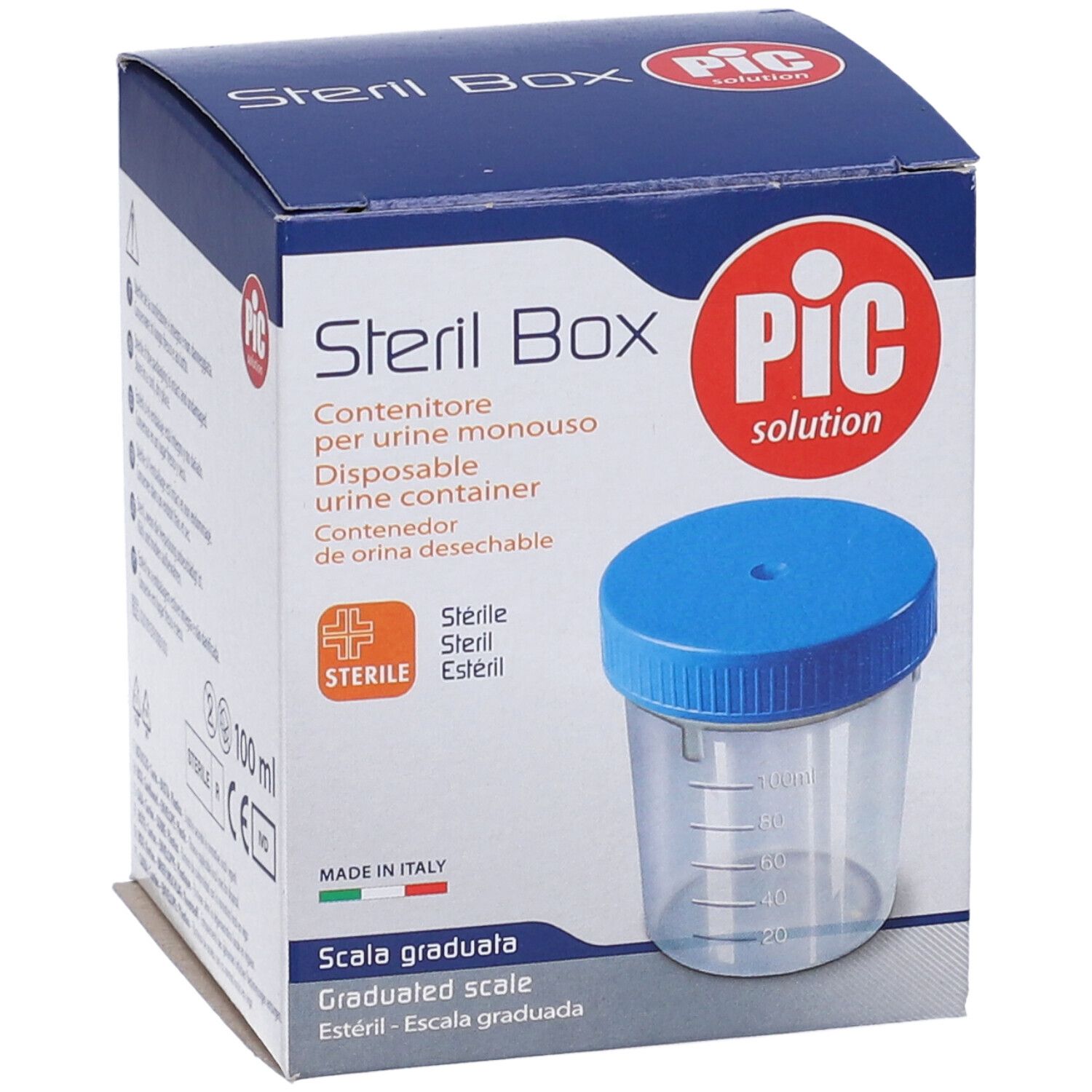 Pic Solution Steril Box Contenitore per Urine Monouso 1 pz